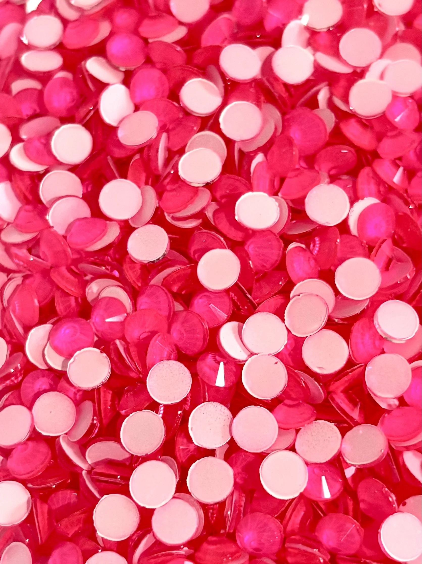 Fluorescent Pink Rhinestones