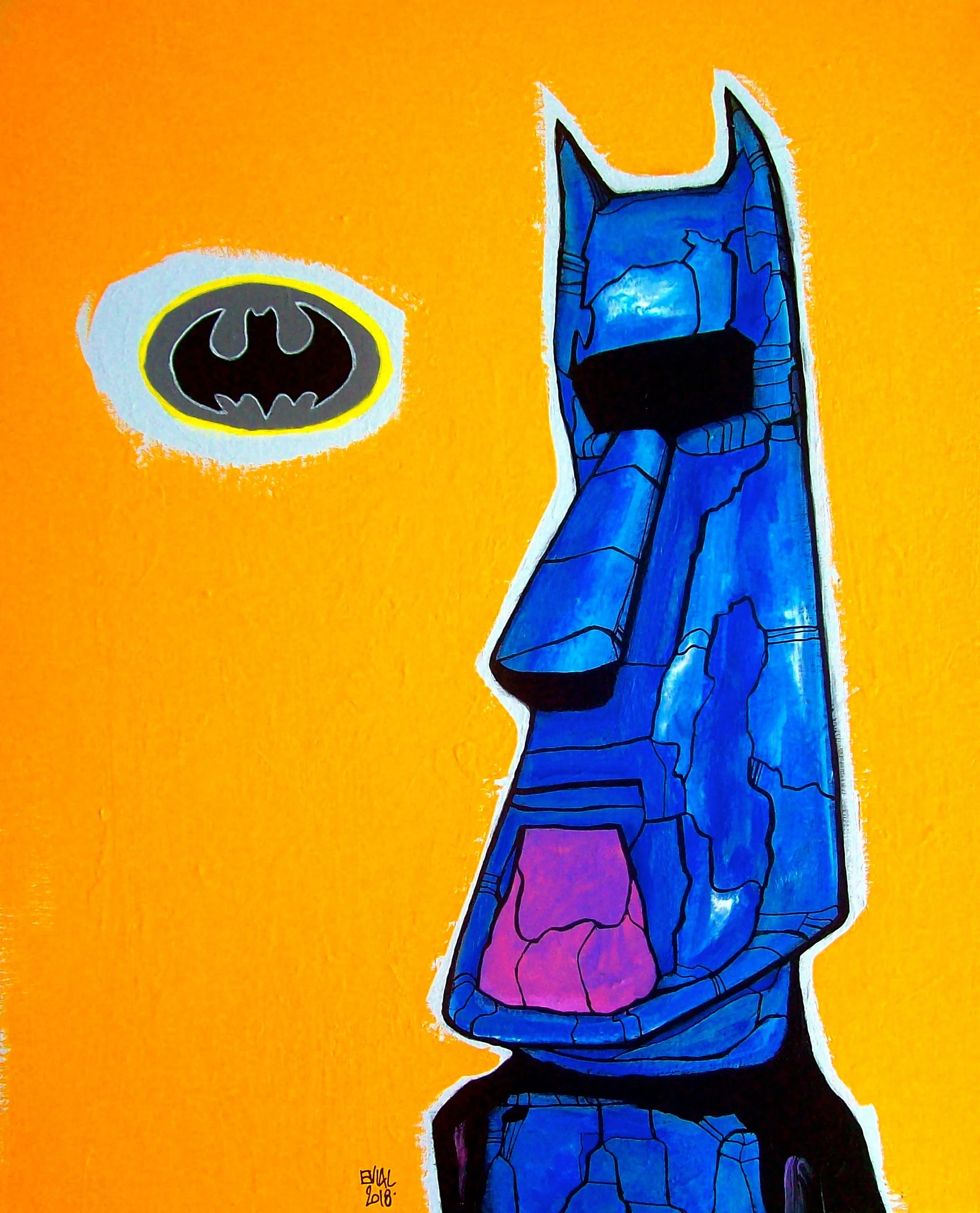 LE BATMAN DE L'ÎLE DE PÂQUES /
Collection privée – France