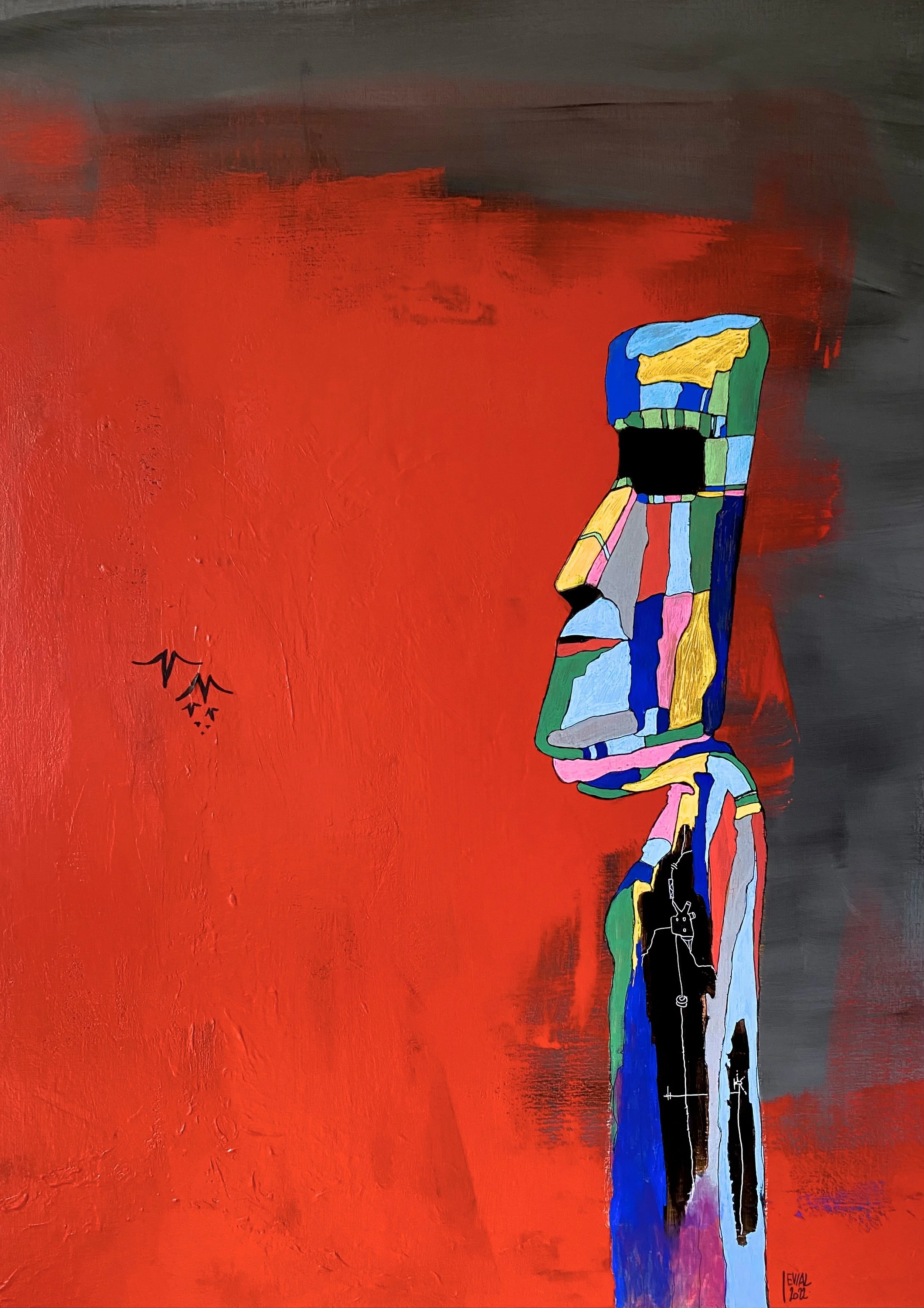 LE CHANT DU SILENCE
- Une peinture rouge, puissante, chargée d’intensité tout en conservant un calme solitaire.