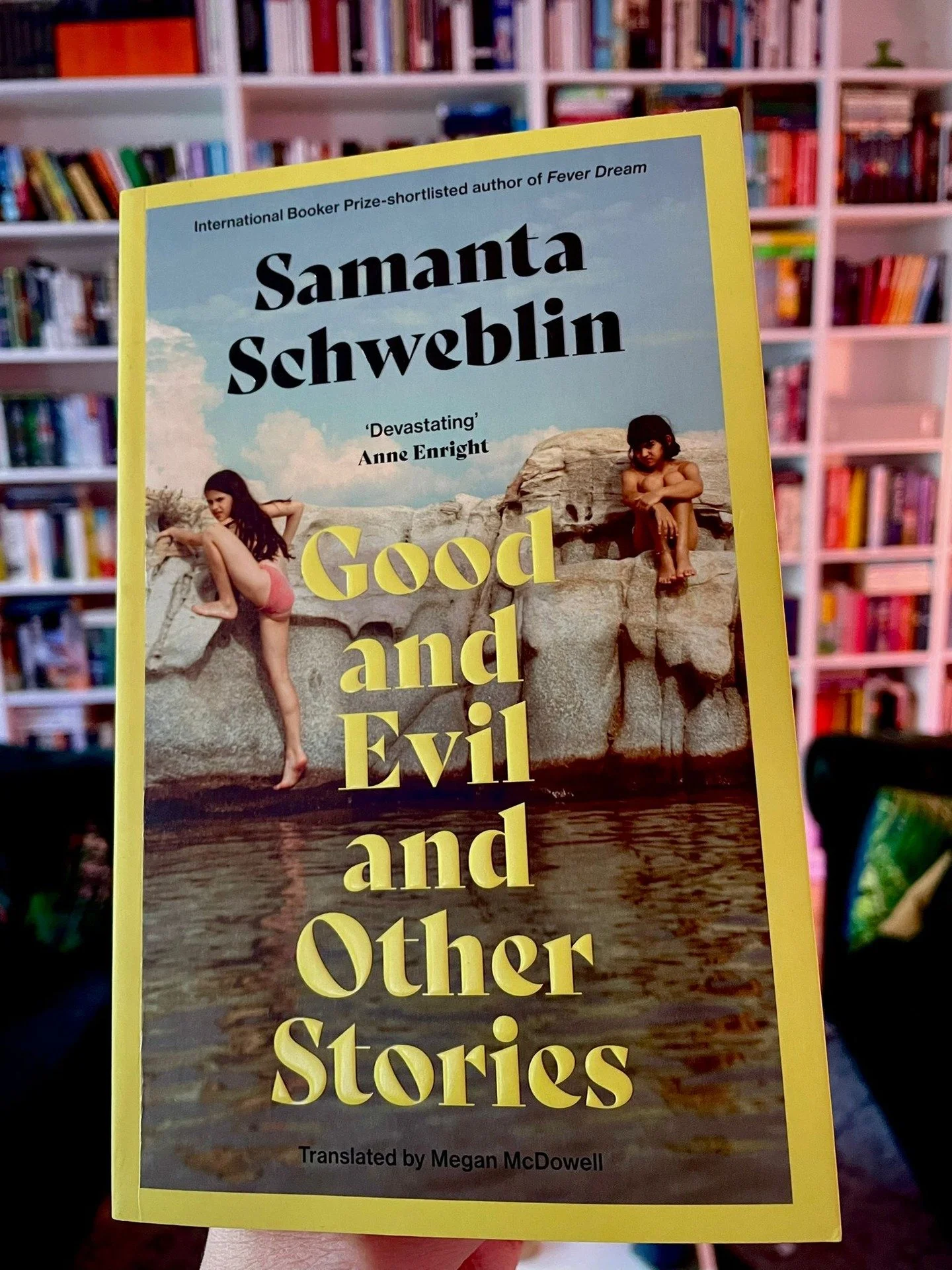 GOOD AND EVIL AND OTHER STORIES by @samschweblin, translated by @meganamcdowell

These stories were such a joy to read. Character-led, sharp, and flawlessly constructed. There&rsquo;s a weight of inevitability to the way the plot snowballs in each st