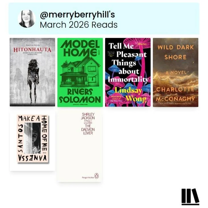 March in books:
- Mostly short stories! One collection in Finnish and three in English, all by female authors (women in horror month and all that - obviously had to get some Shirley Jackson in there)
- Also haunted house and gothic novels

Bit of a s