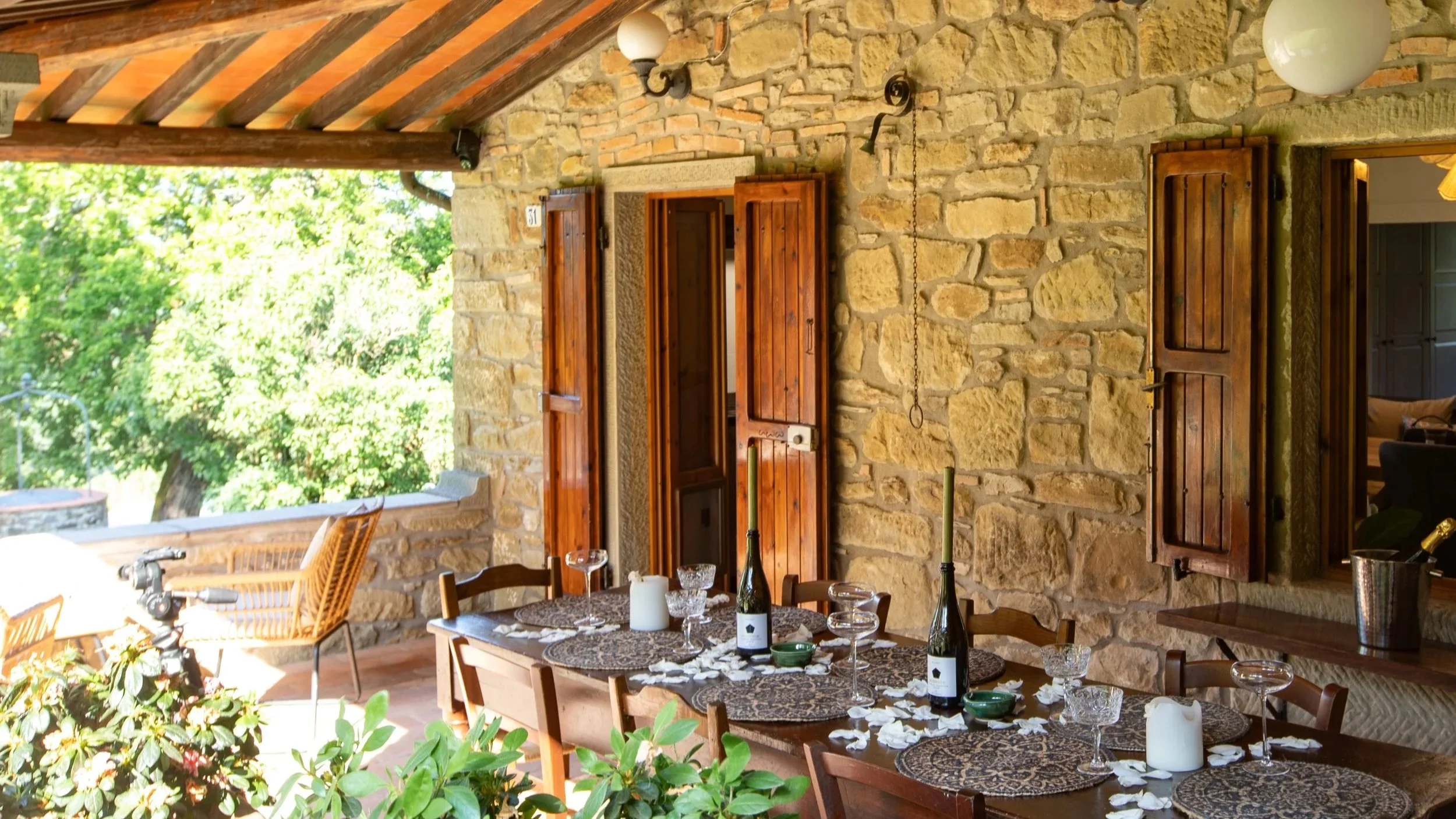 Authentic Tuscan Accommodation Rustic Table event