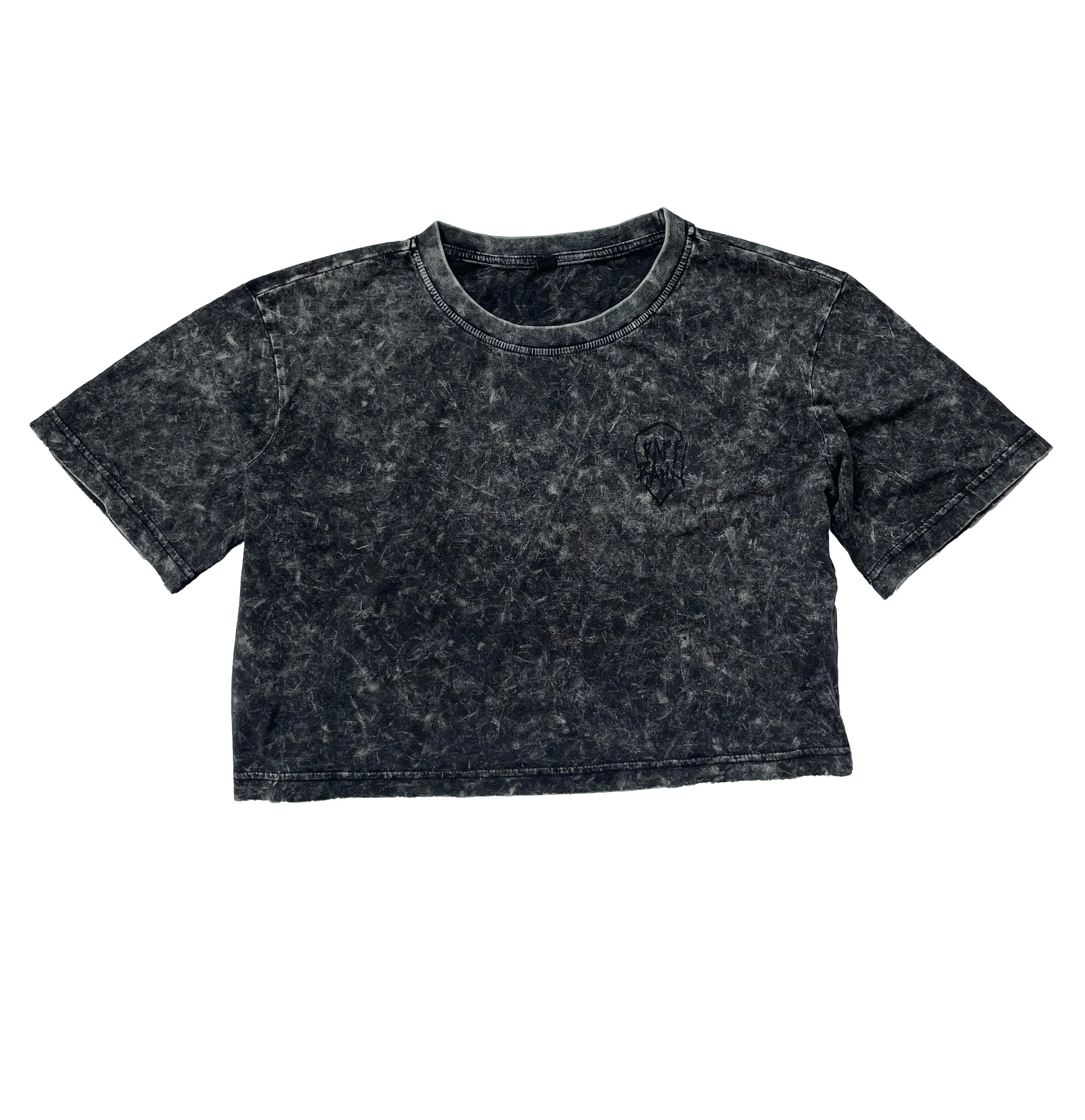 Girls Top Raffzahn Acid washed