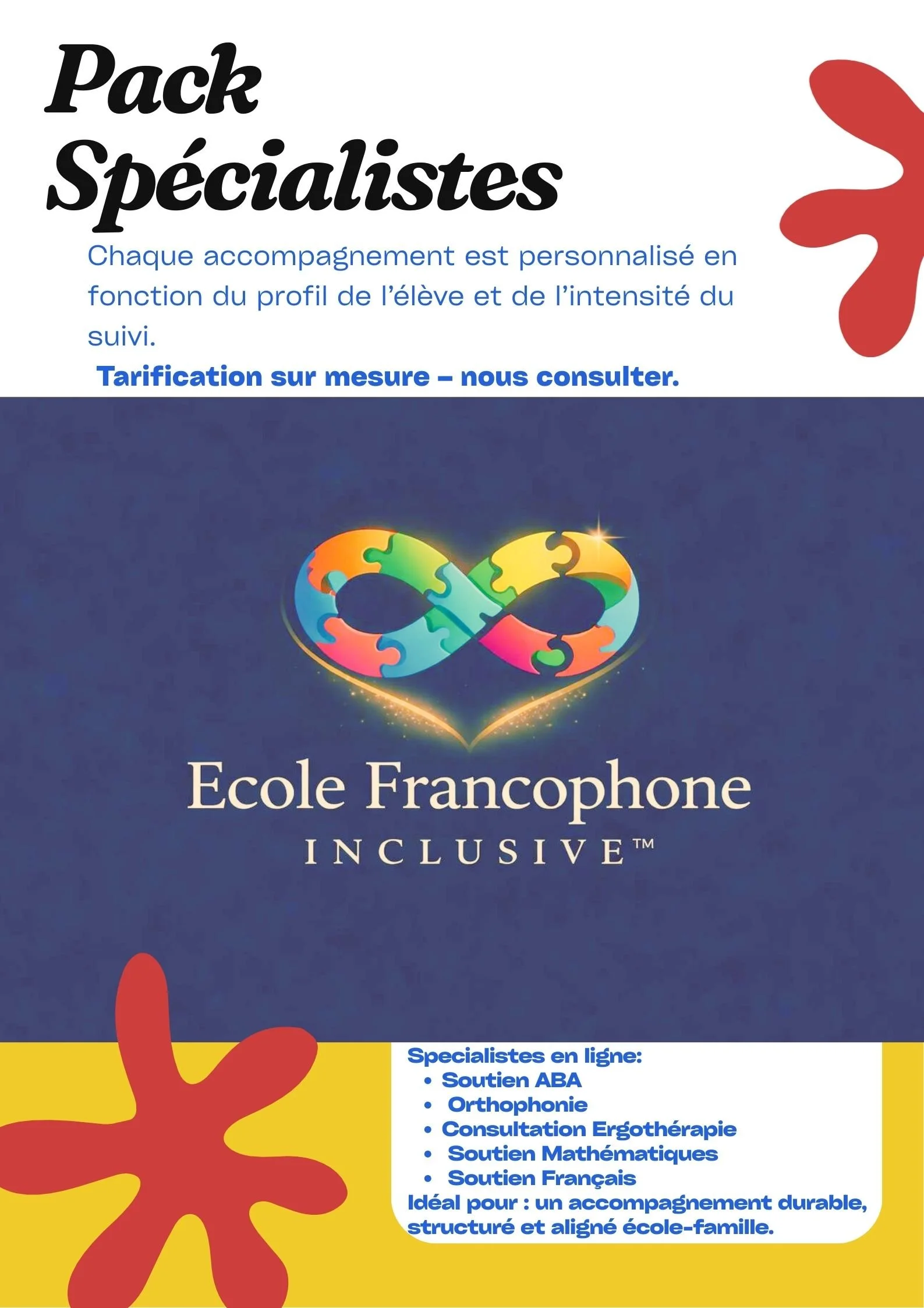 Pack Spécialistes - Tarif sur mesure