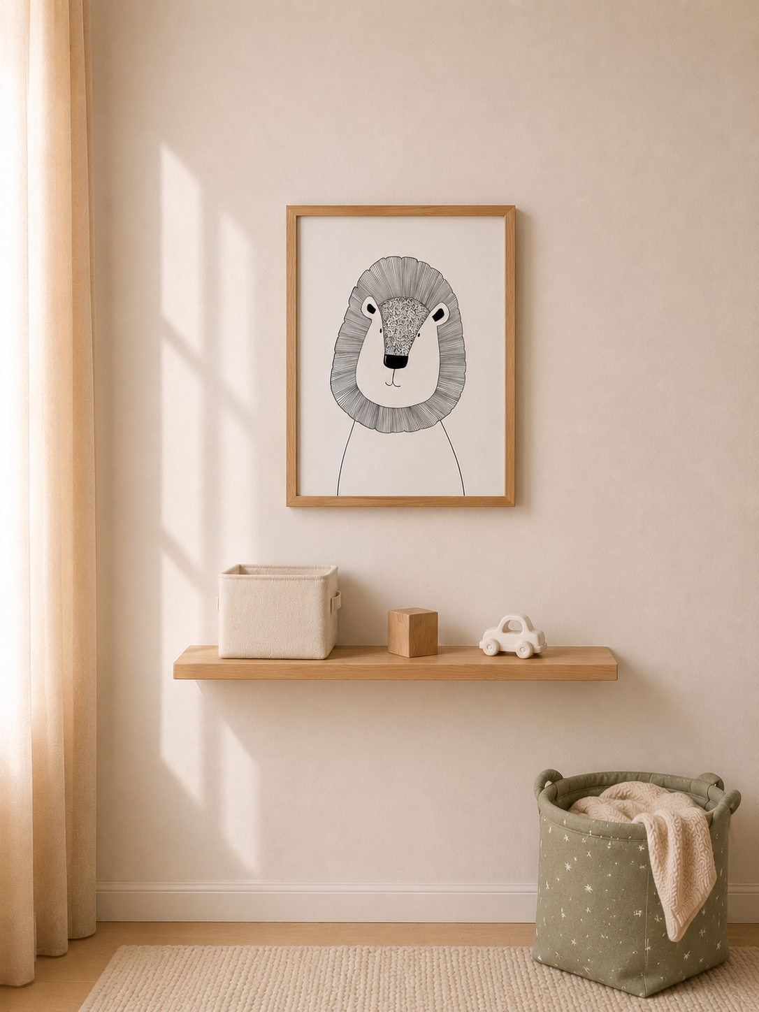 Steady Lion - A3 Art Print