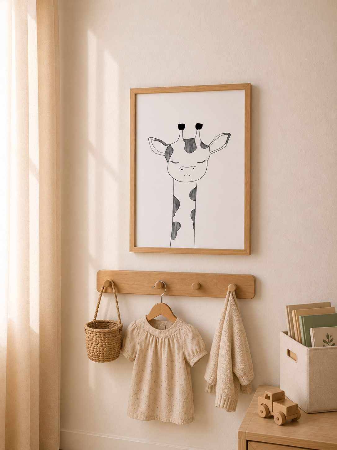 Smiling Giraffe - A3 Art Print