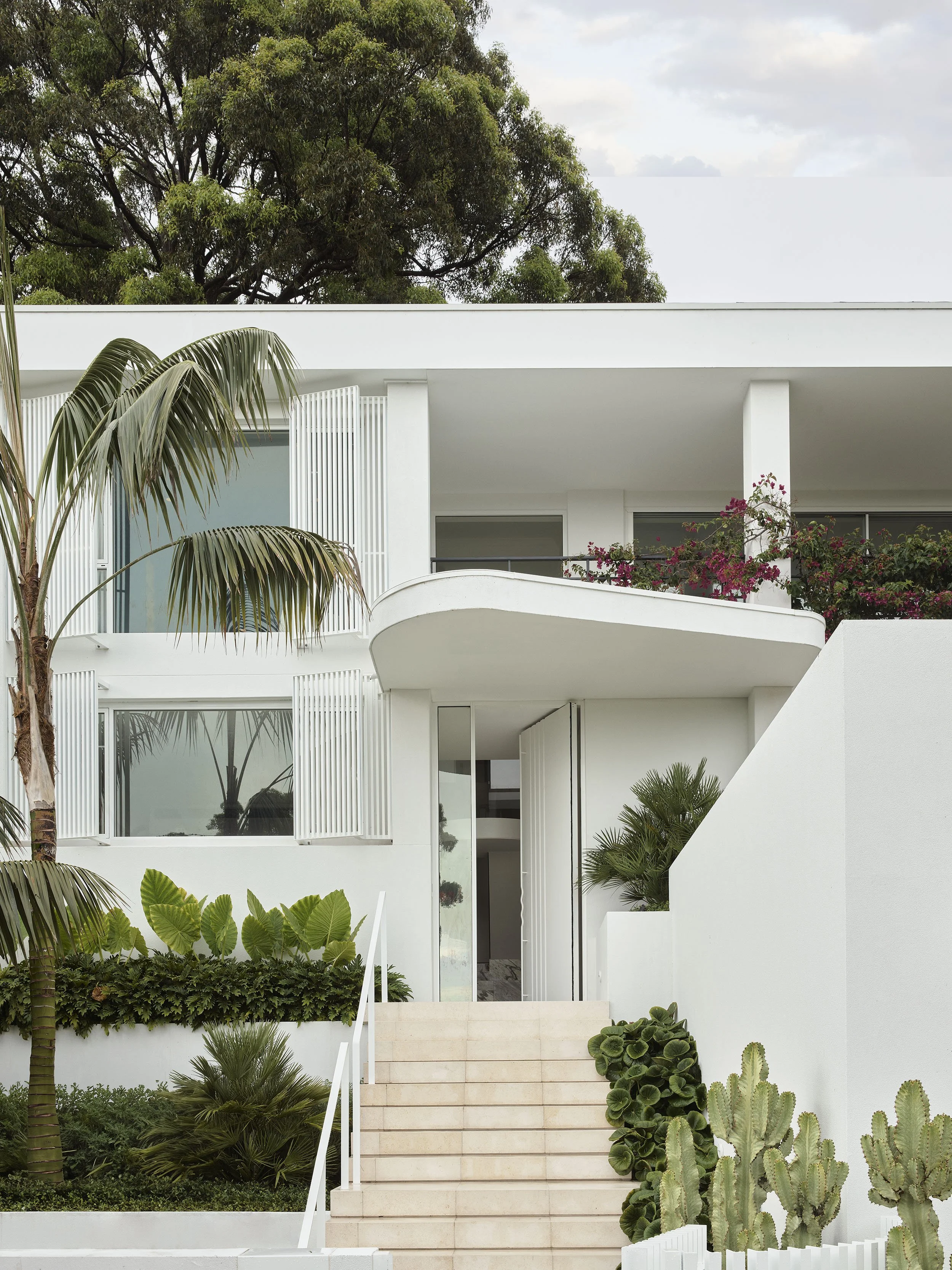 Front entrance with landscaped garden design, Boronia Road, Bellevue Hill