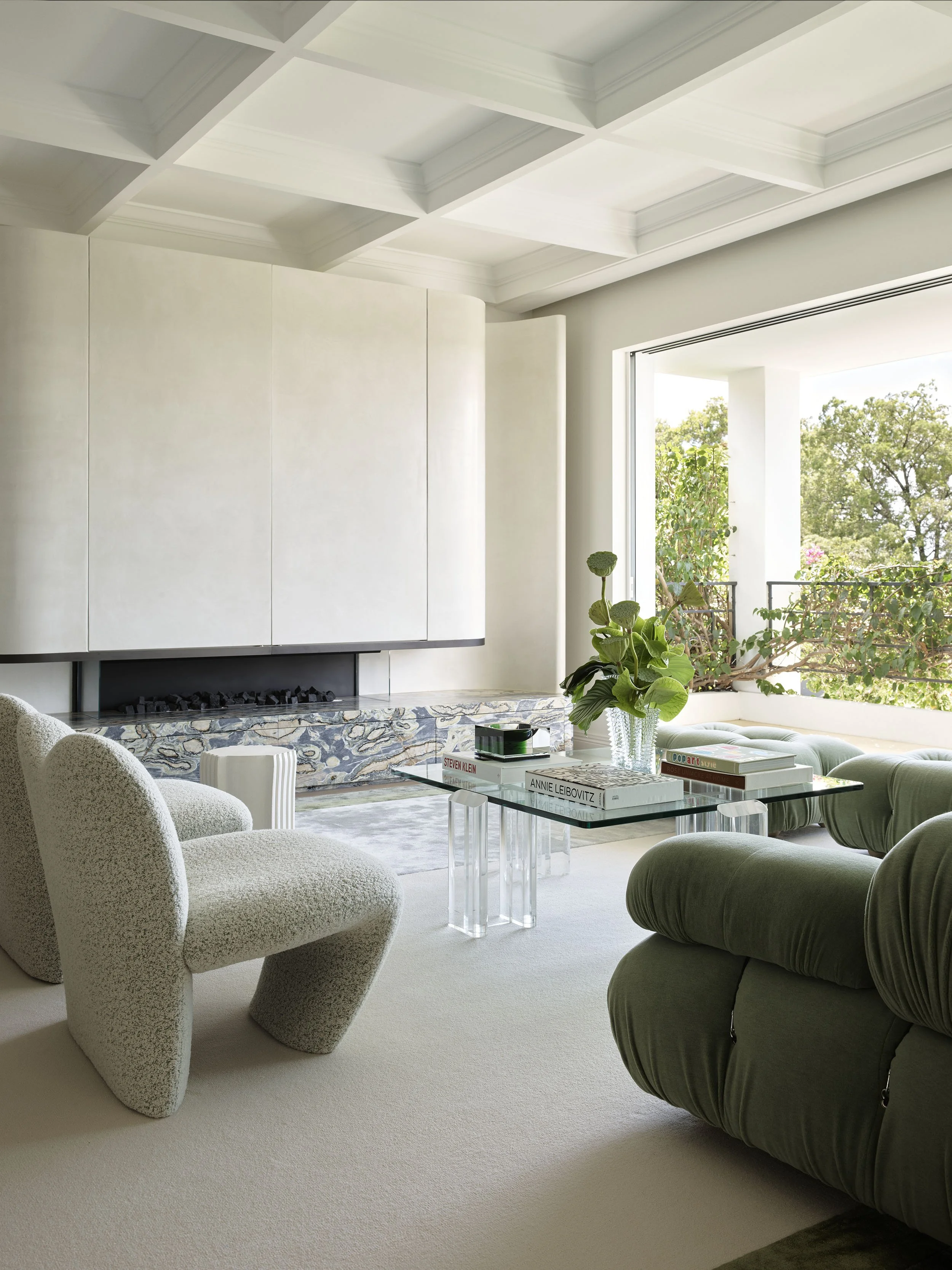 Living, fireplace, Boronia Road, Bellevue Hill