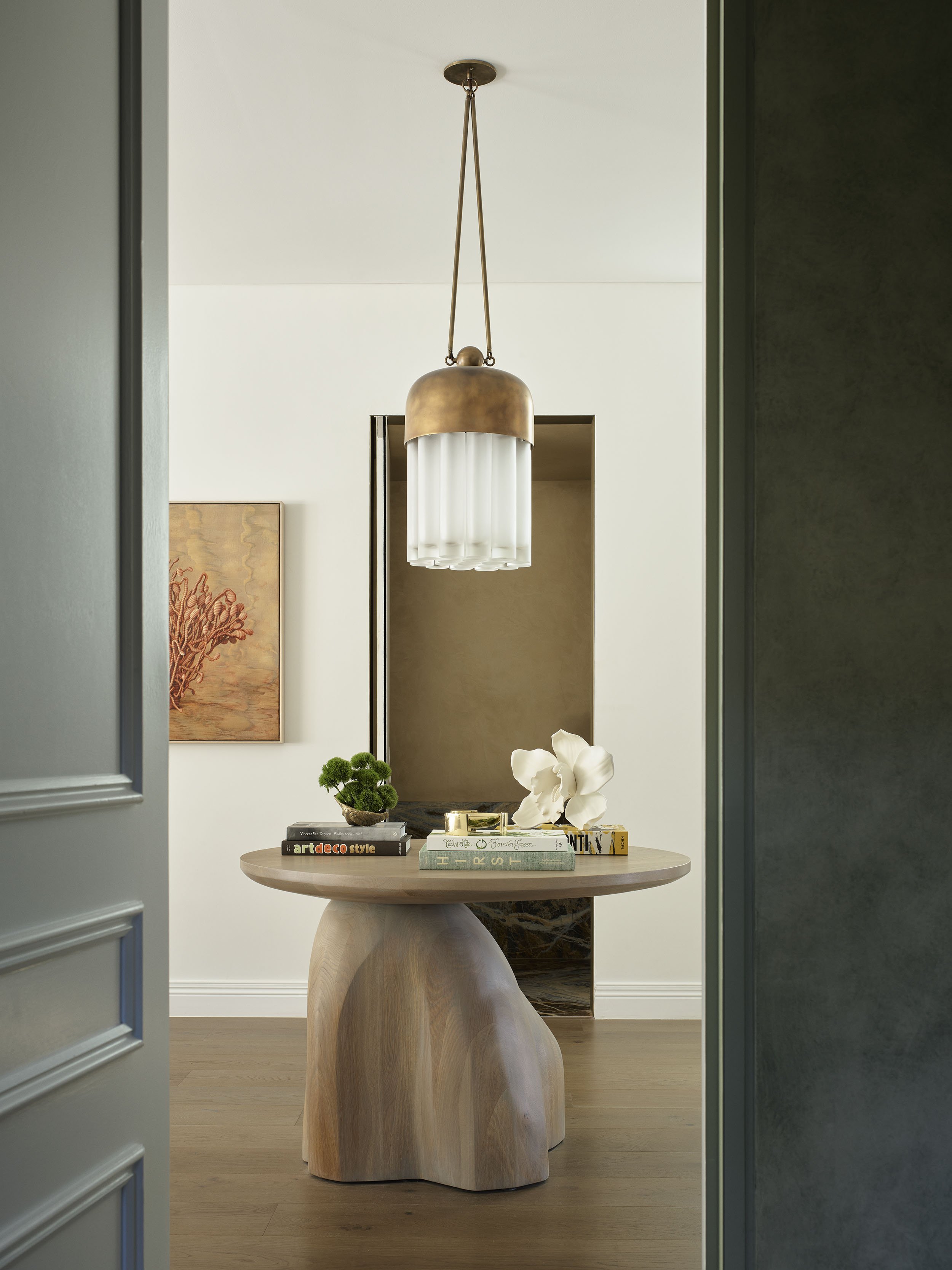 Foyer styling, pendant, Boronia Road, Bellevue Hill