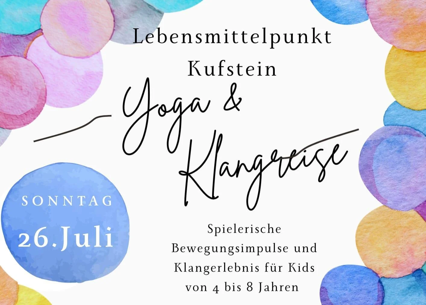 Kinderyoga & Klangabenteuer mit Belinda und Kerstin