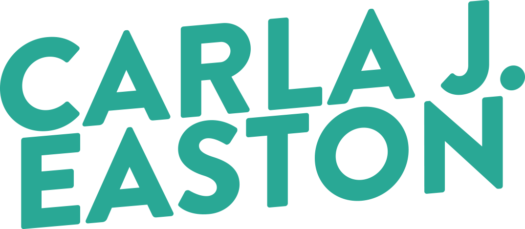 Text that reads 'Carlaj Easton' in teal-colored font.