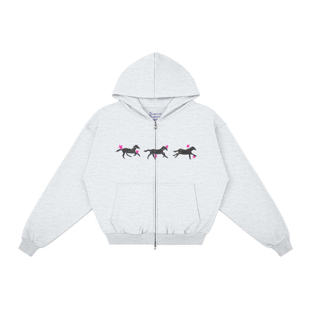 THE HORSES ZIP HOODIE
