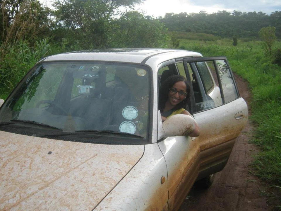 Safari vehicle selfie