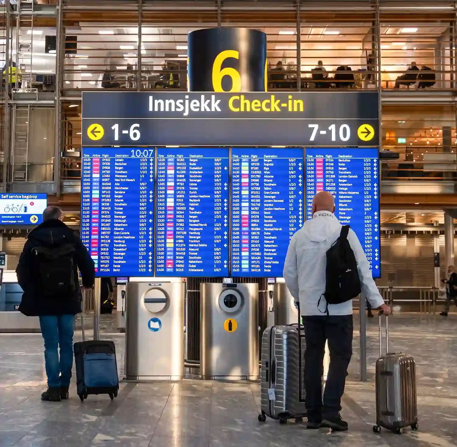 Rush på norske flyplasser: Over to millioner reisende i vinterferien