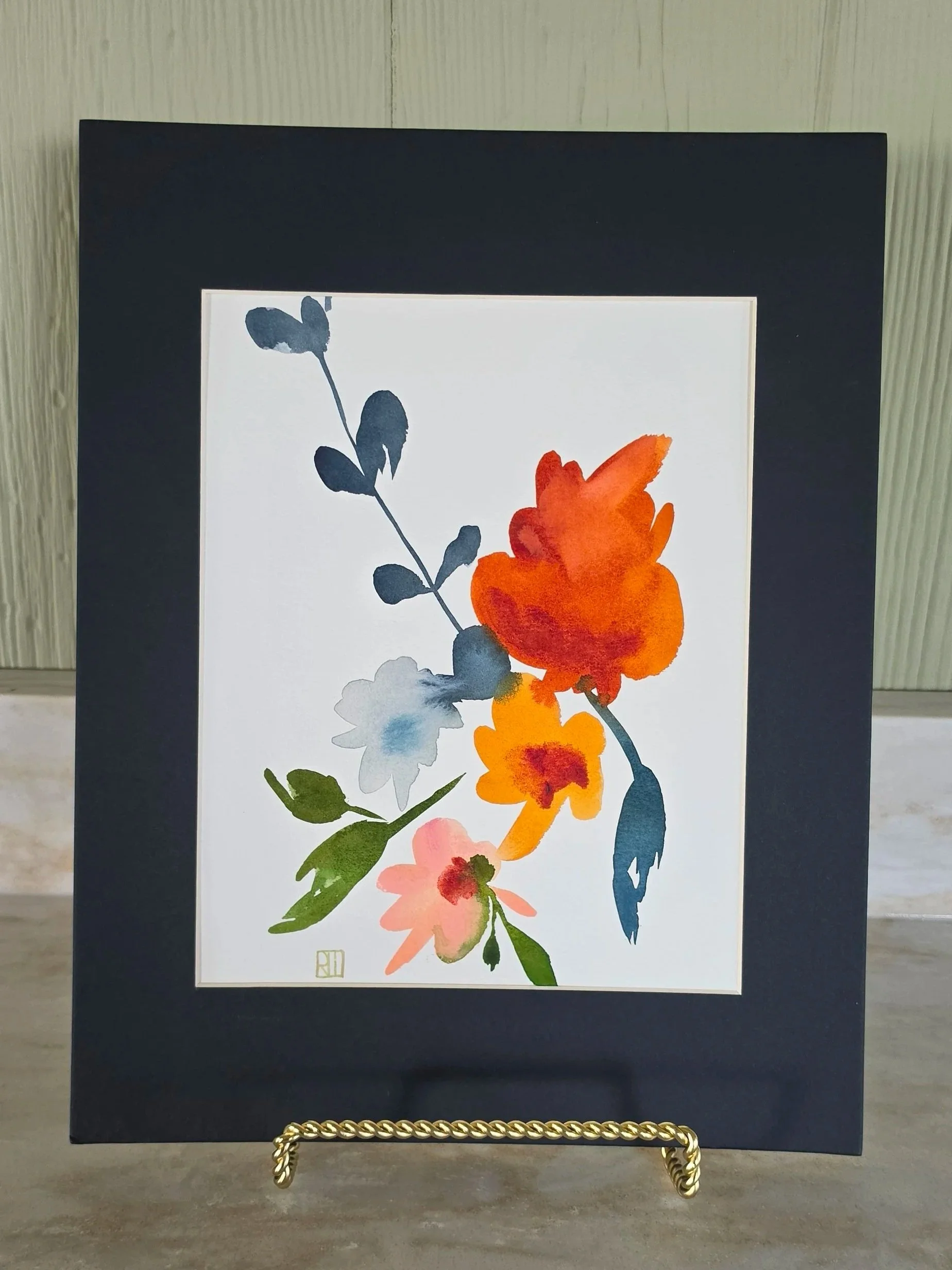 Brightly Gathered — Original Watercolor Painting, 11 × 14 Matted