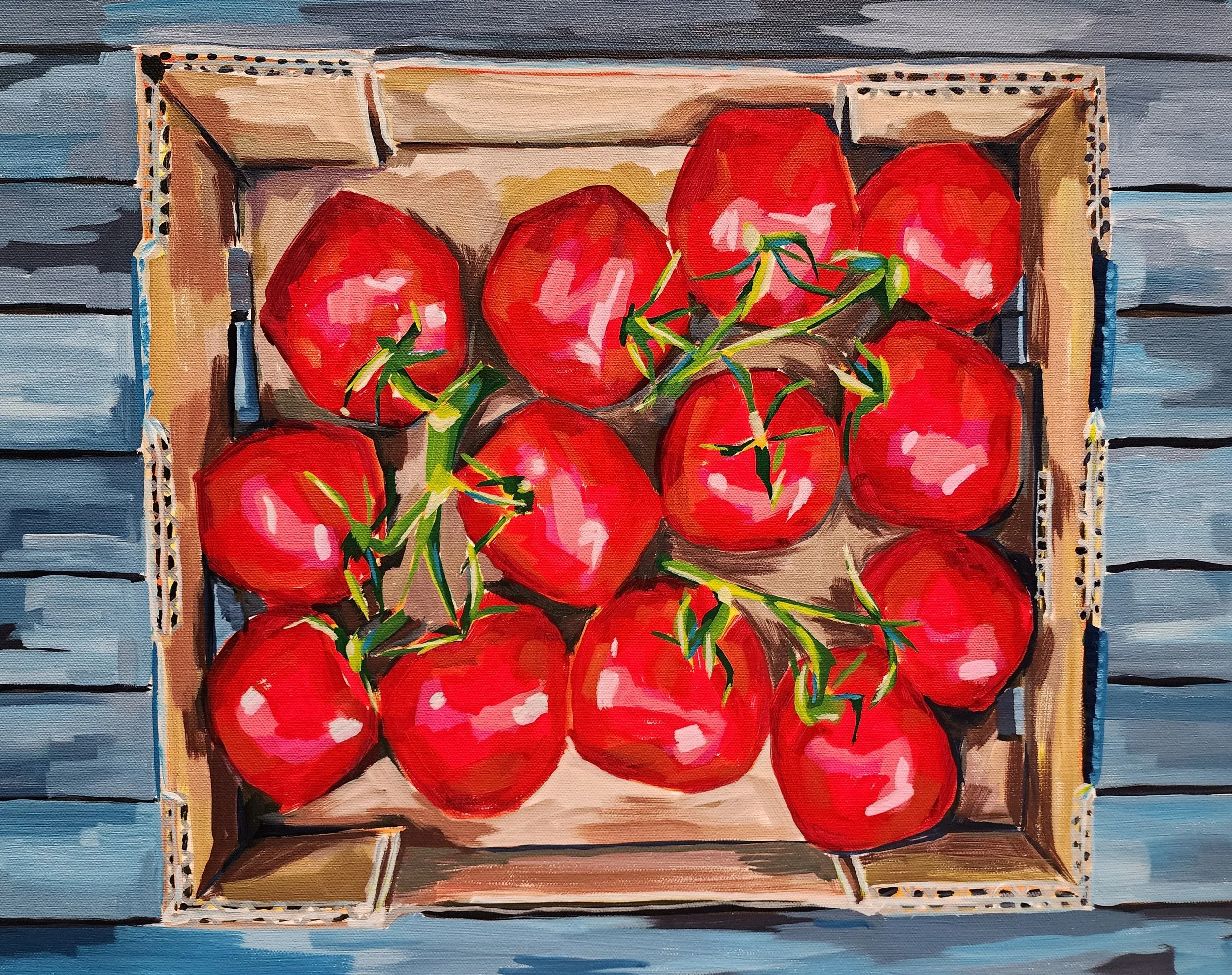 Tomato Still Life Art Print — Rustic Kitchen Wall Art — "13 Tomatoes"