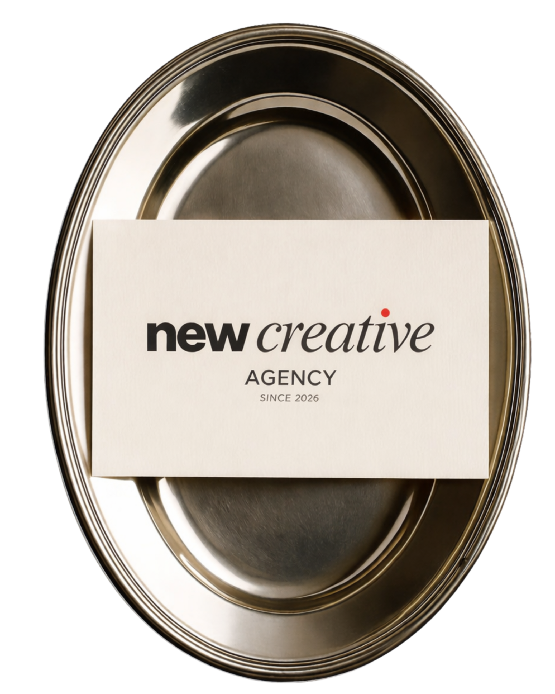 The New Creative Agency business card and logo, Cheshire-based influencer marketing and talent agency branding.