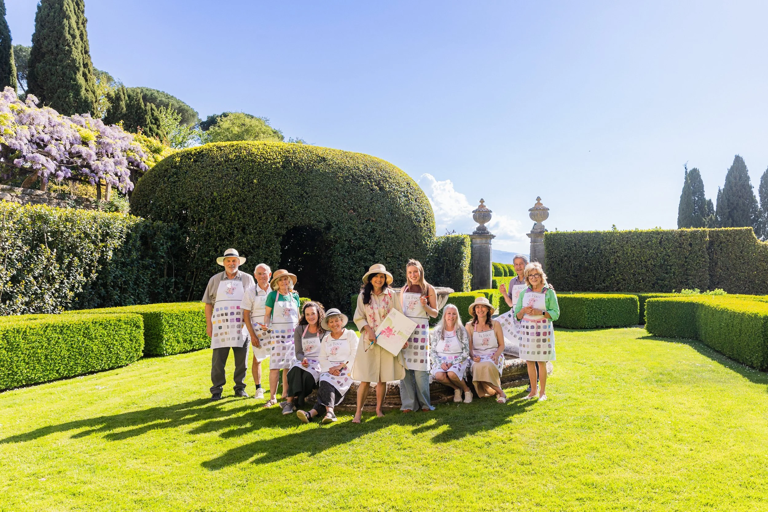 Painting Spring in Tuscany at Villa La Foce