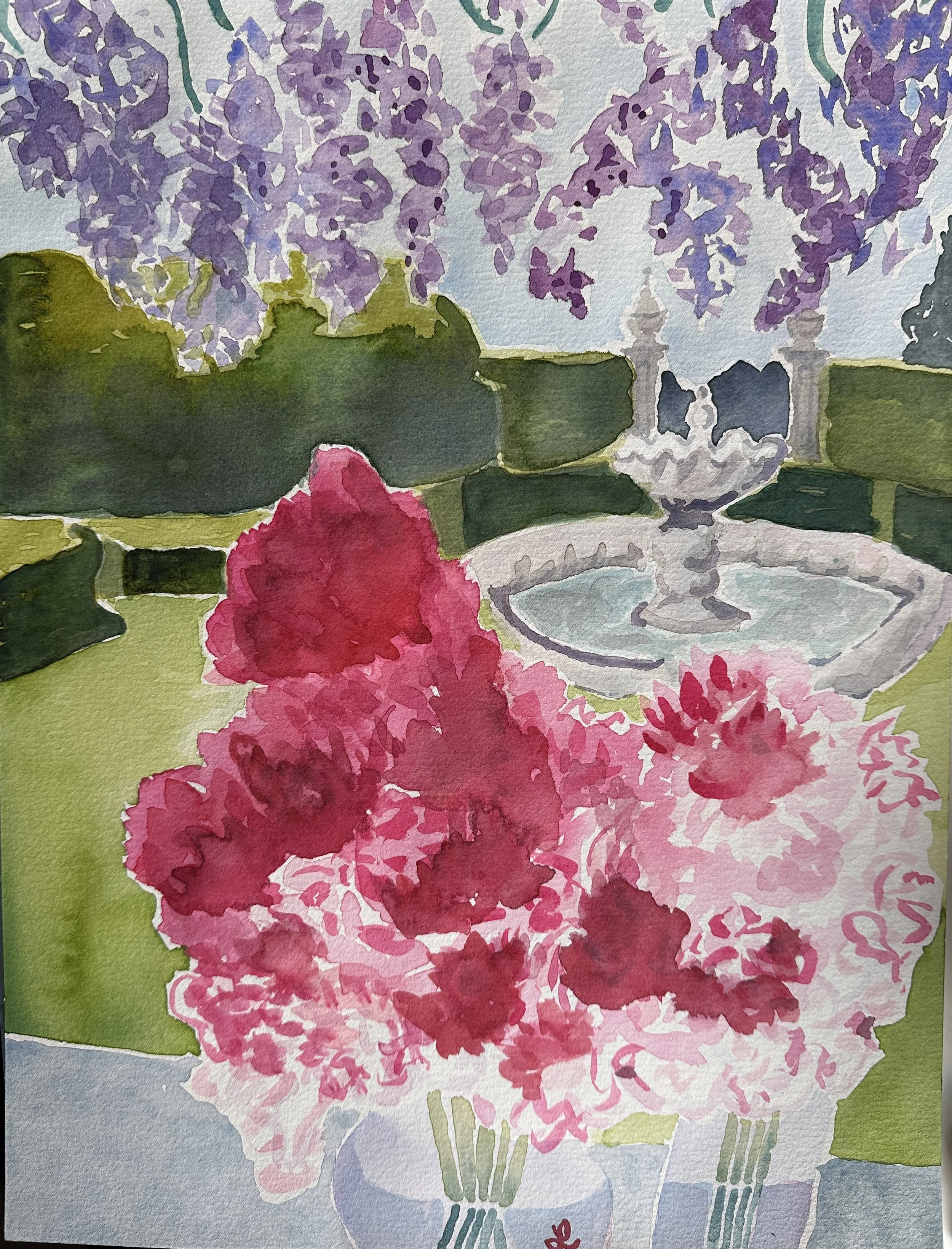 The Fountain Garden. La Foce, April 2026.