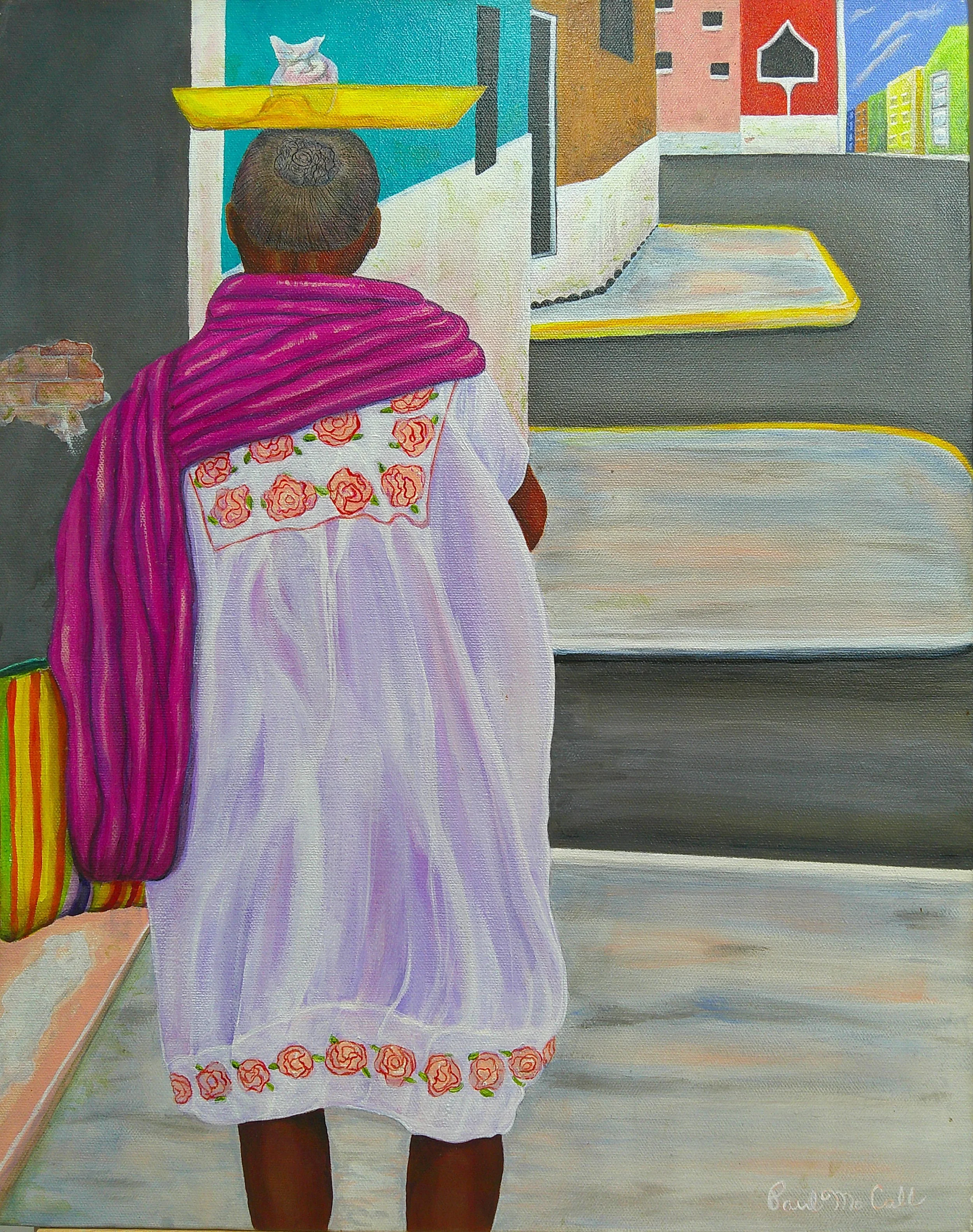 Acrylic on canvas, 16x20  Merida Culture Yucatan