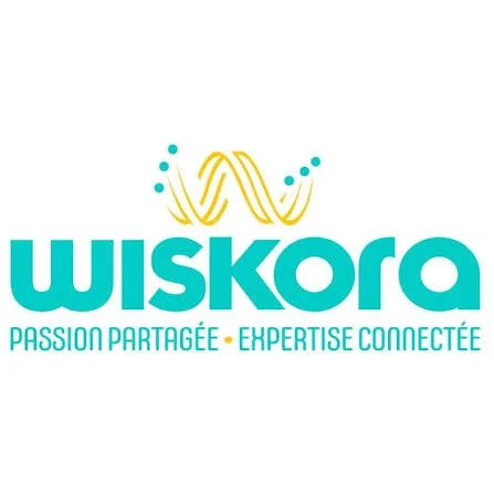 Logo de Wiskora avec le slogan 'Passion Partagée, Expertise Connectée'.