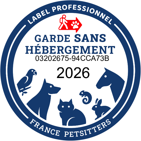Label Cat sitter France Petsitters 2026 - Garde sans hébergement