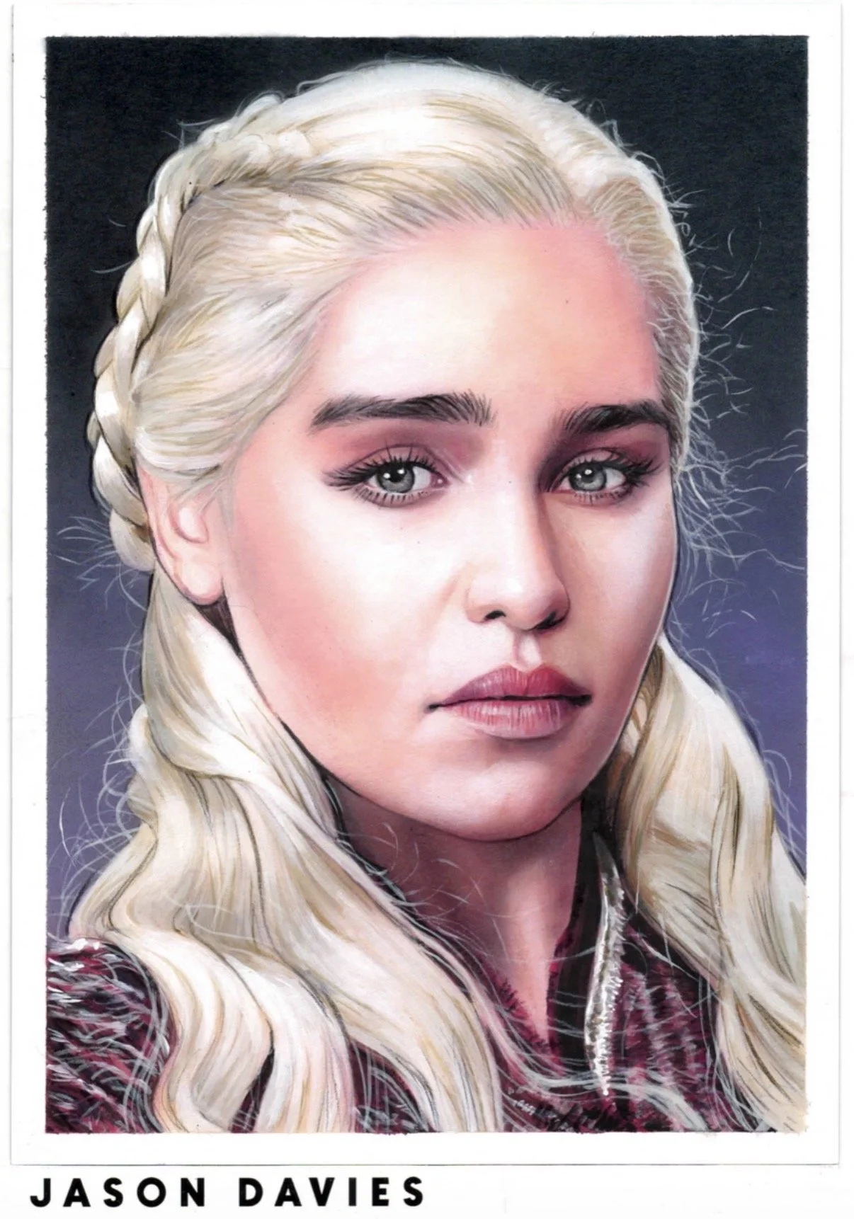 Daenerys Targaryen Original 5x7 Oversized Sketch Card – Jason Davies Art