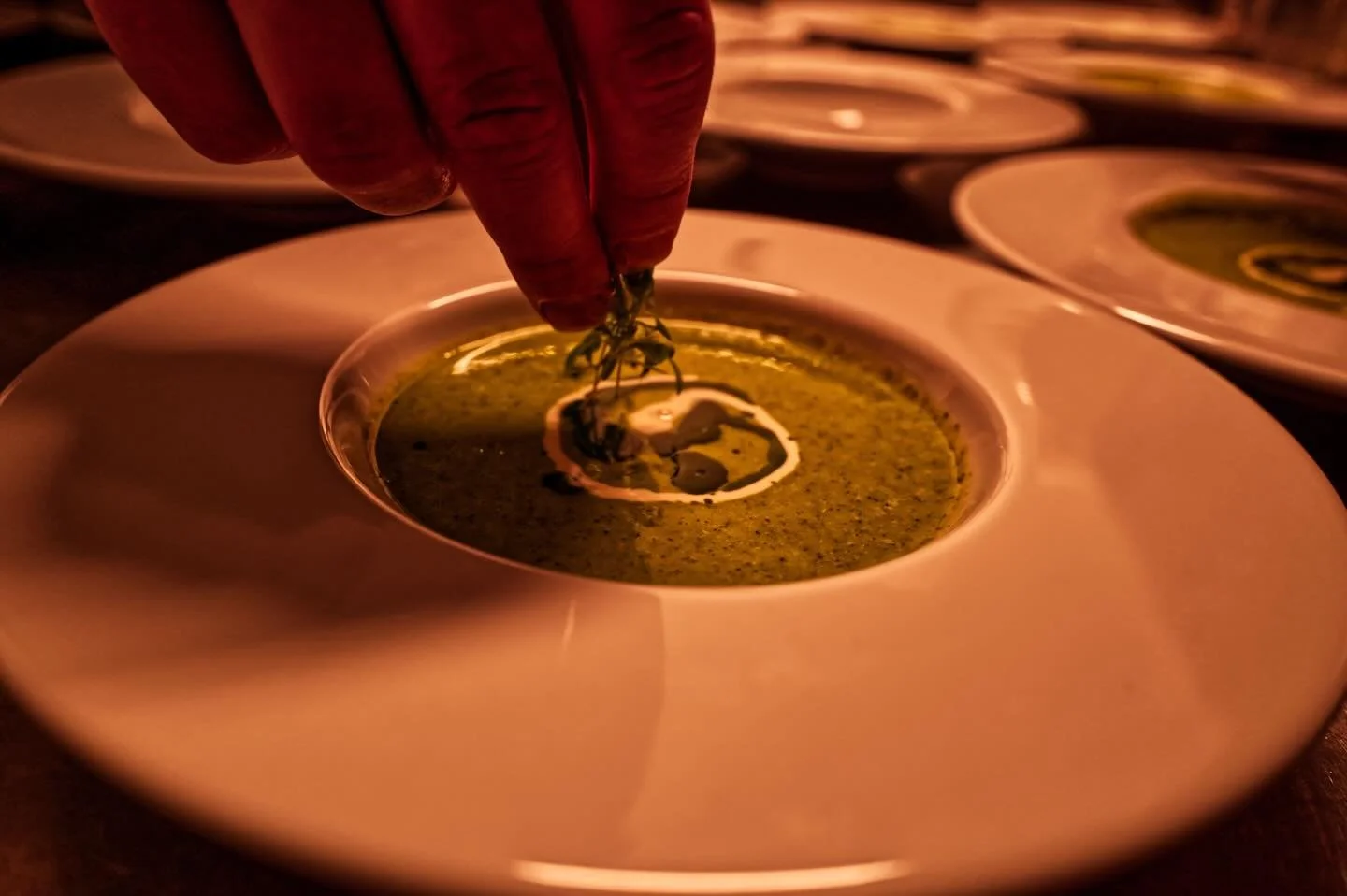 Spring watercress velout&eacute; from our last supper club 🌿
Watercress takes the spotlight here, blended into something soft and comforting, but still bright and with that peppery kick watercress is known for. Topped with tarragon oil and micro par