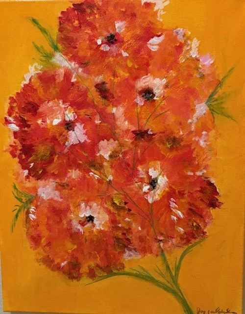 80F- Orange and White Poppies