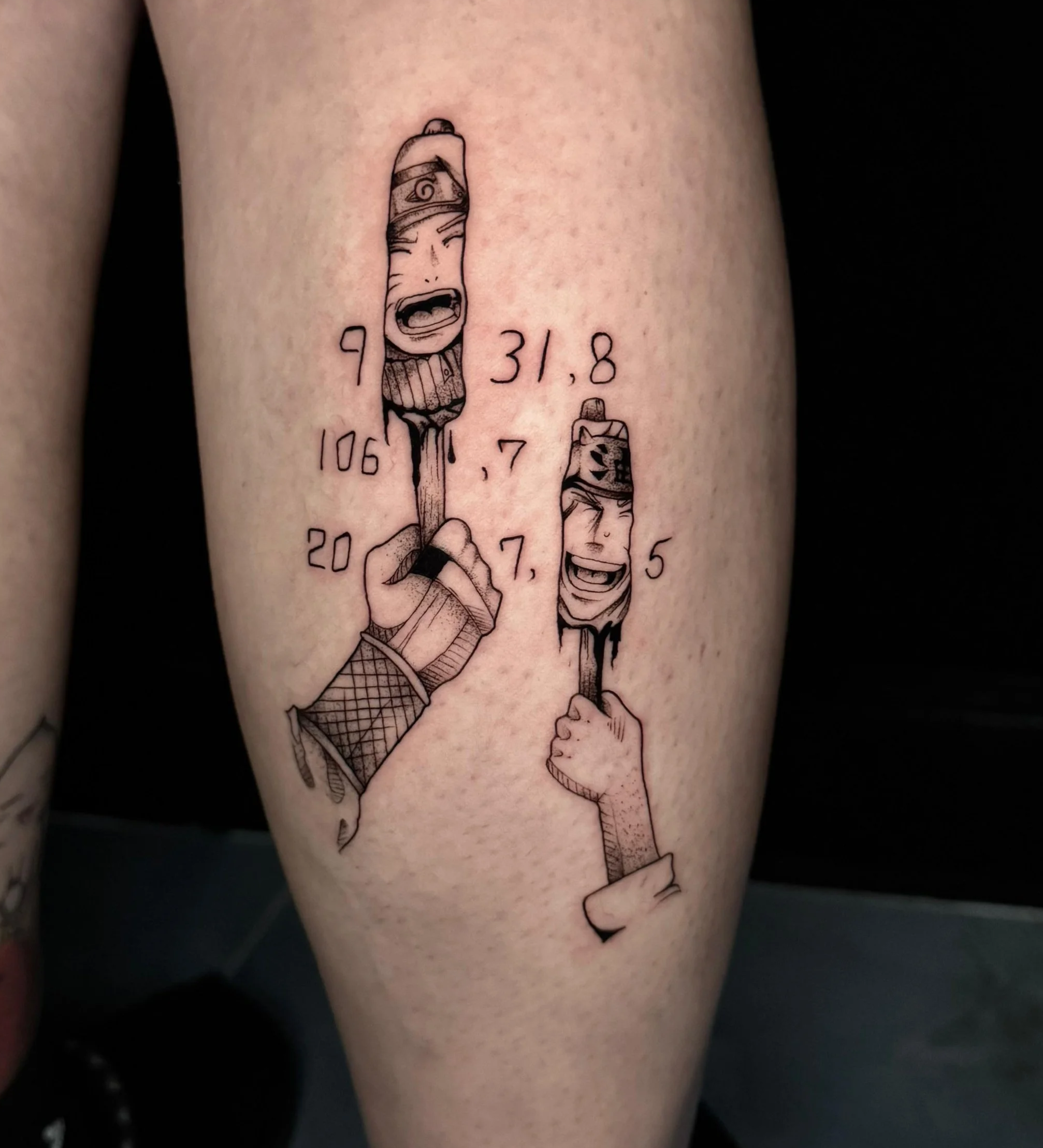 Fine line manga panel tattoo design by InkArt Tattoos Miami Florida.png