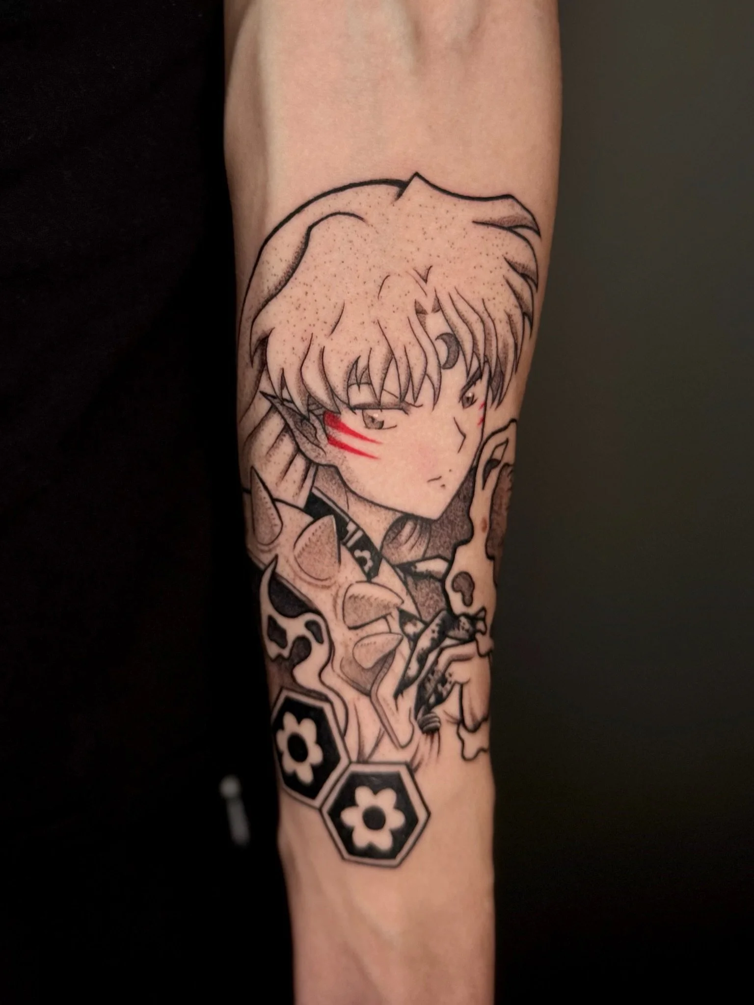 Anime tattoo of Inuyasha character by InkArt Tattoos Miami.JPG