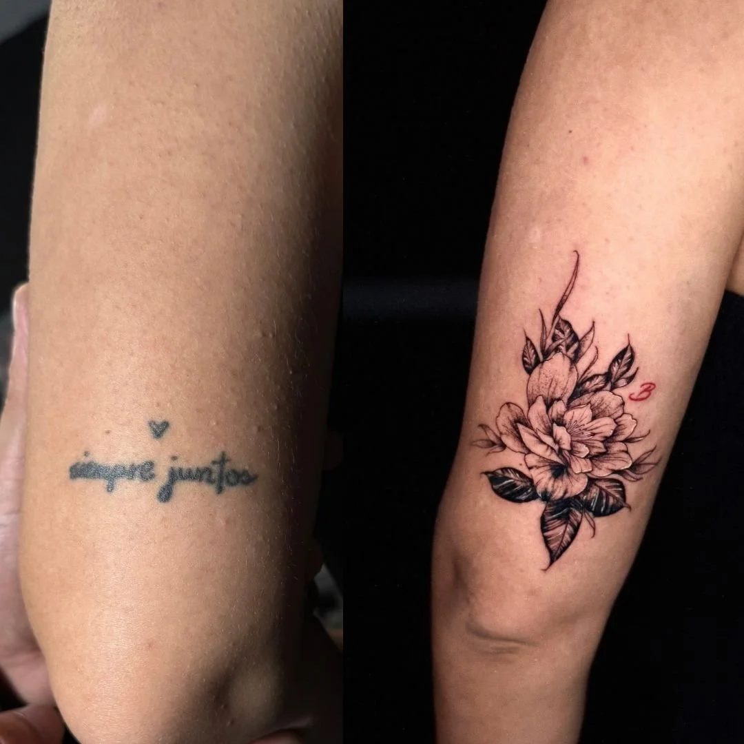 Floral tattoo cover up transformation by InkArt tattoo studio Miami.JPG