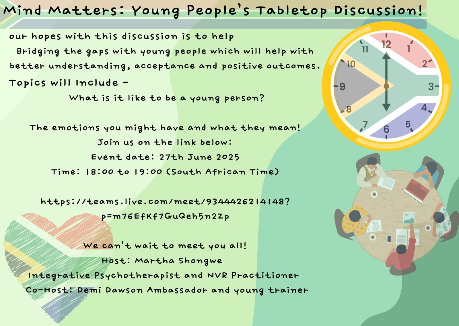 Mind Matters: Young People’s Table Top Discussion