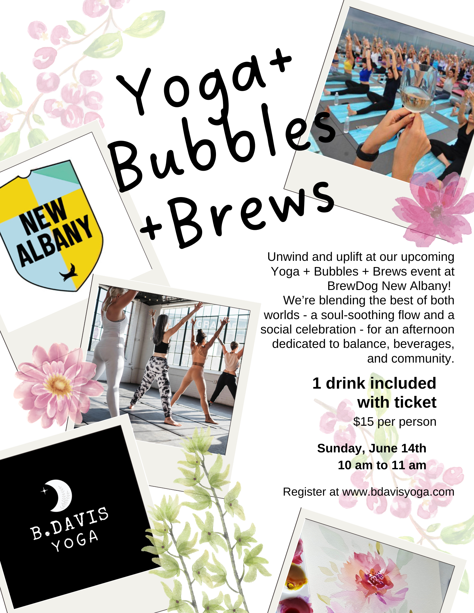 Yoga + Bubbles + Brews