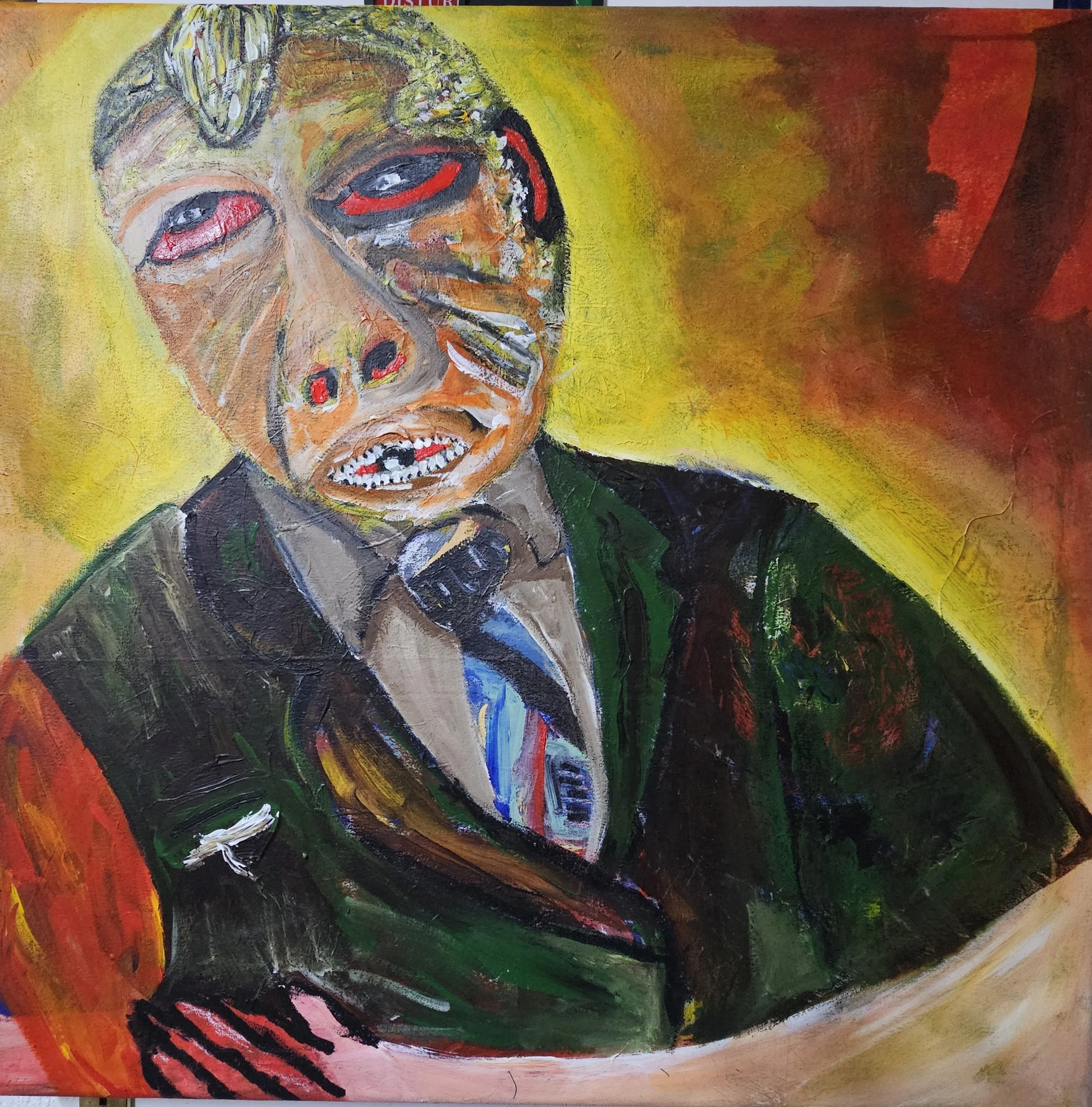 Work/Life Balance, 2025. Acrylic on canvas. 80 x 80 cm