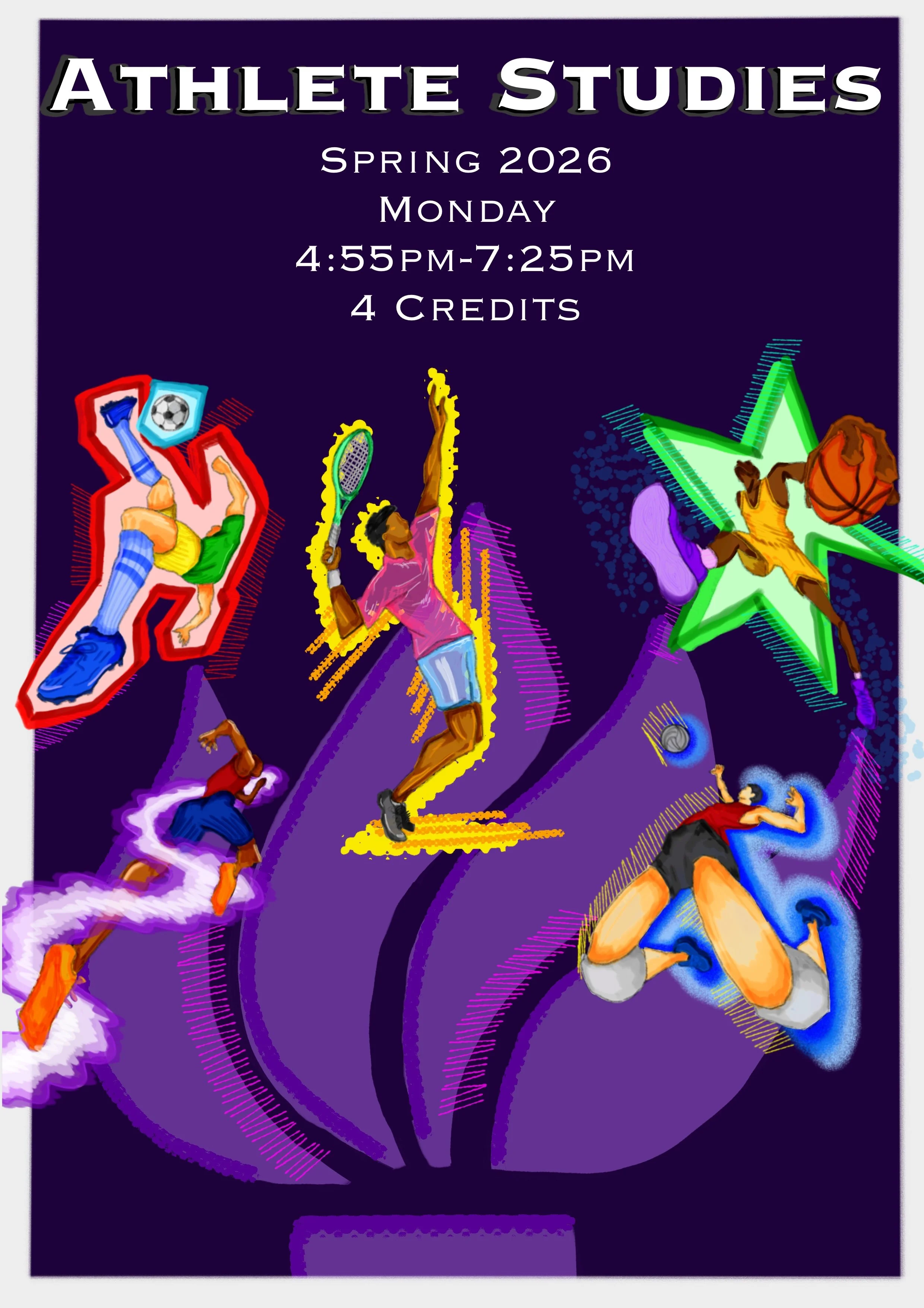 Nyu Student Athlete makes art for athlete studies 