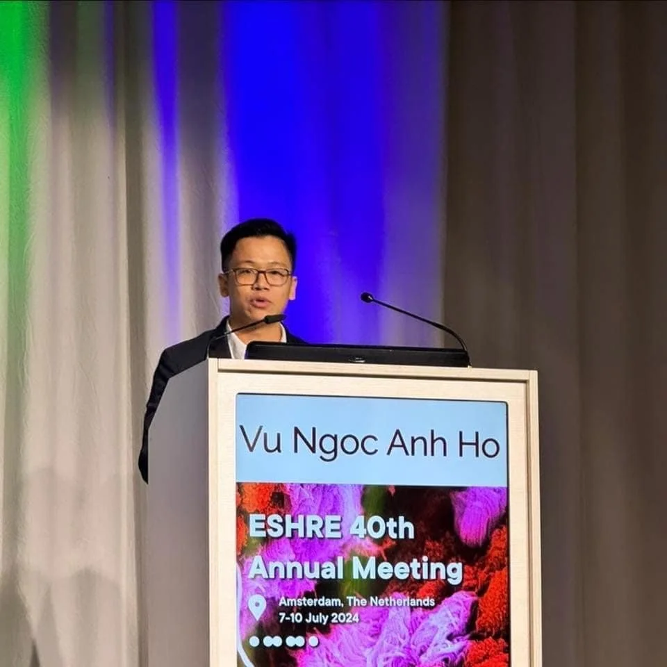 Dr. Vu N A Ho had a chance to present his study about endometrium preparation protocols at ESHRE 2024 in Amsterdam