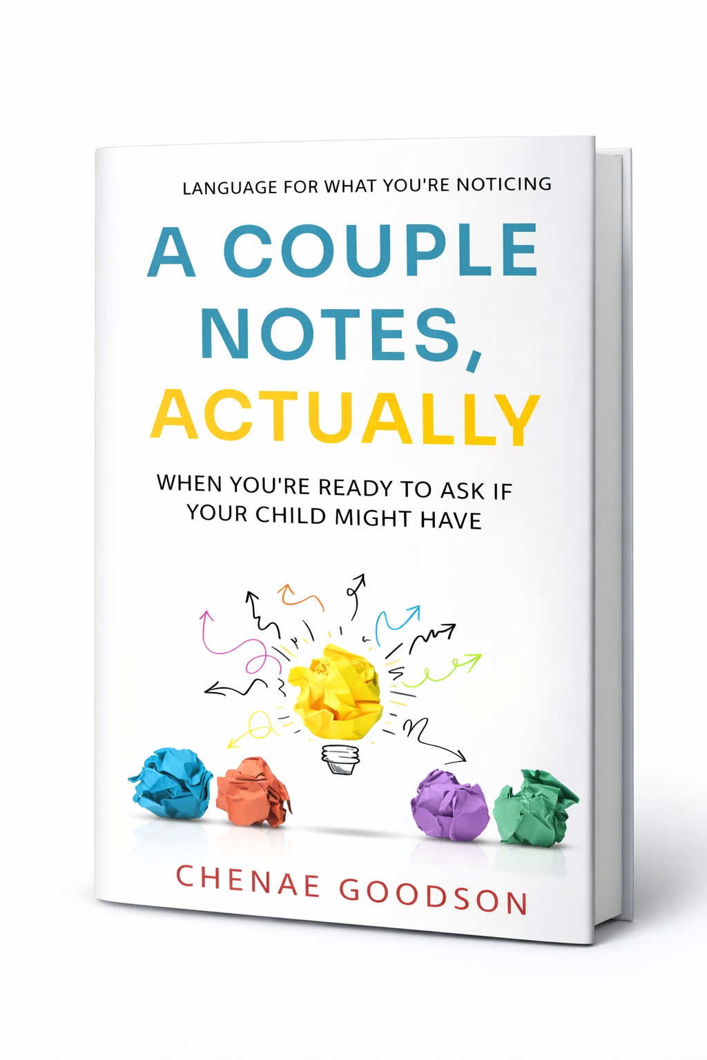 In Development for Spring 2026 - A Couple Notes, Actually: When You're Ready to Ask If You're Child Might Have Autism. Author: Chenae Goodson