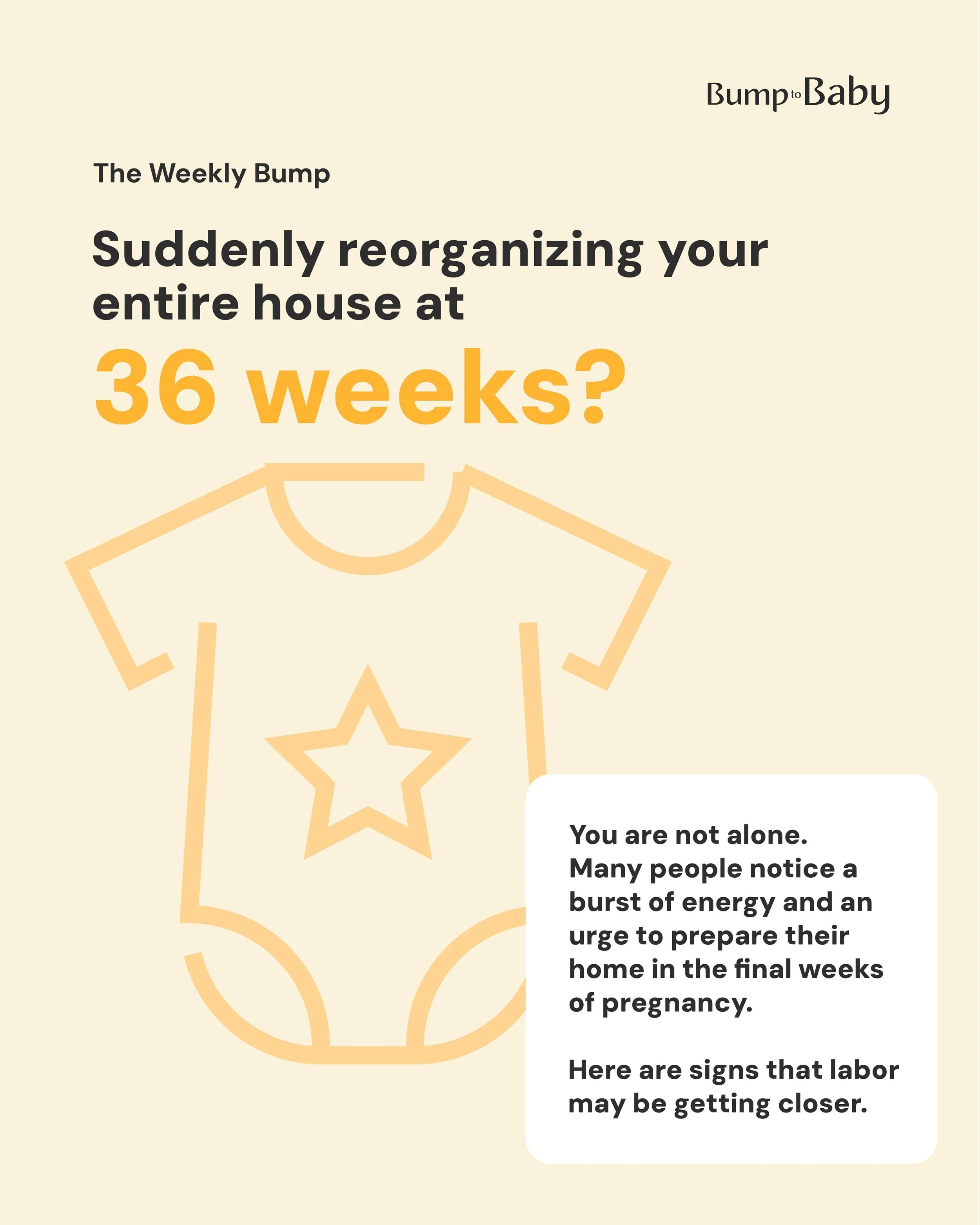 Your body knows what it&rsquo;s doing🧡 Swipe through to learn the signs that labor might be getting closer. Some of them might surprise you.

Save this for when you hit those final weeks!

#pregnancyeducation #laborandbirth #thirdtrimester #birthpre