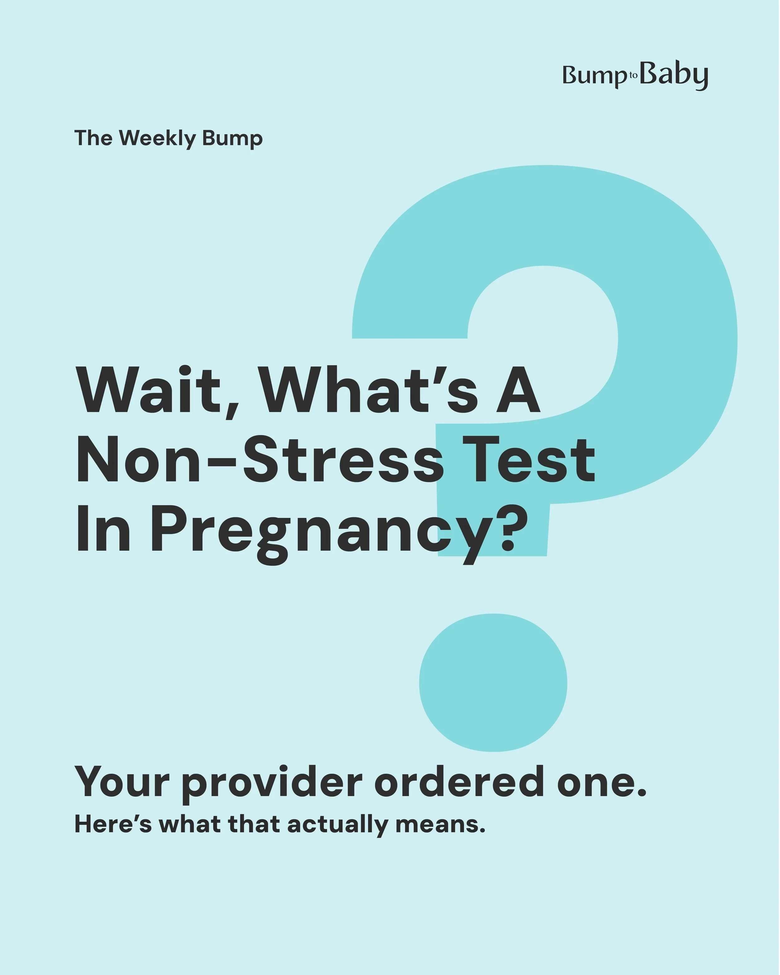 Your provider just ordered a non-stress test. Do you know what that actually involves? 

Swipe to find out what happens, what your provider is watching for, and why you might need one 🧡

Save this for your third trimester!

#nst #pregnancyjourney #e