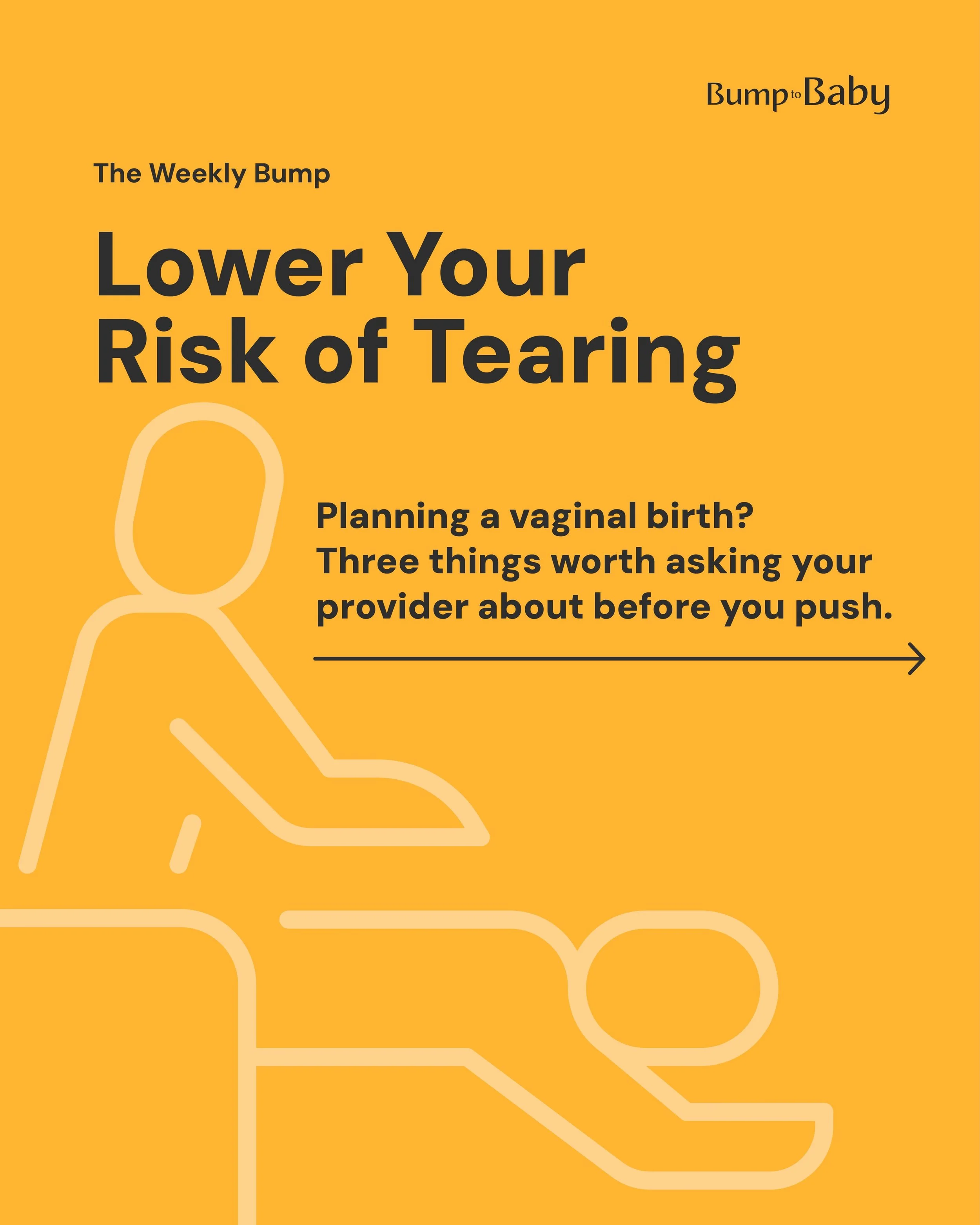 Most people don&rsquo;t find out what could have lowered their risk of tearing until after they&rsquo;ve already delivered. 

Three things worth asking your provider about now, while you still have time to plan. 

Save this for your next prenatal vis