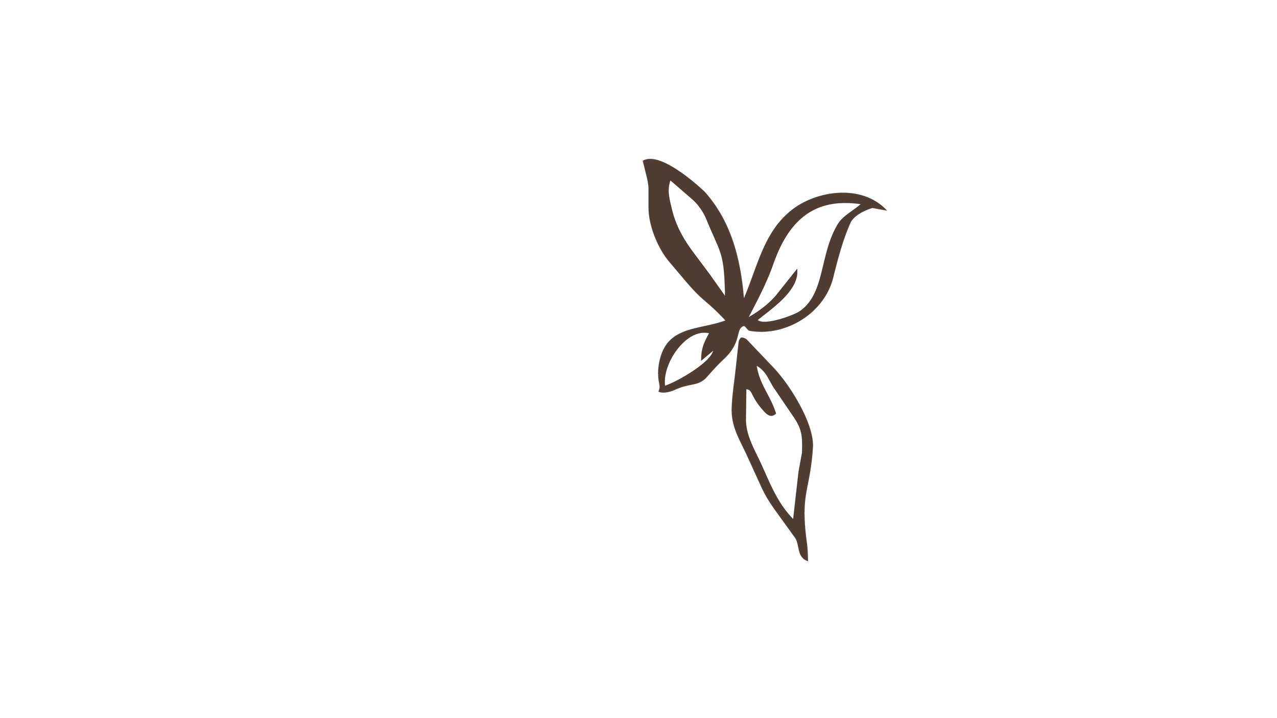Minimalist hand-drawn botanical leaf gcluster illustration created as a coordinating botanical motif for Driftzen Studio surface patterns and website branding
