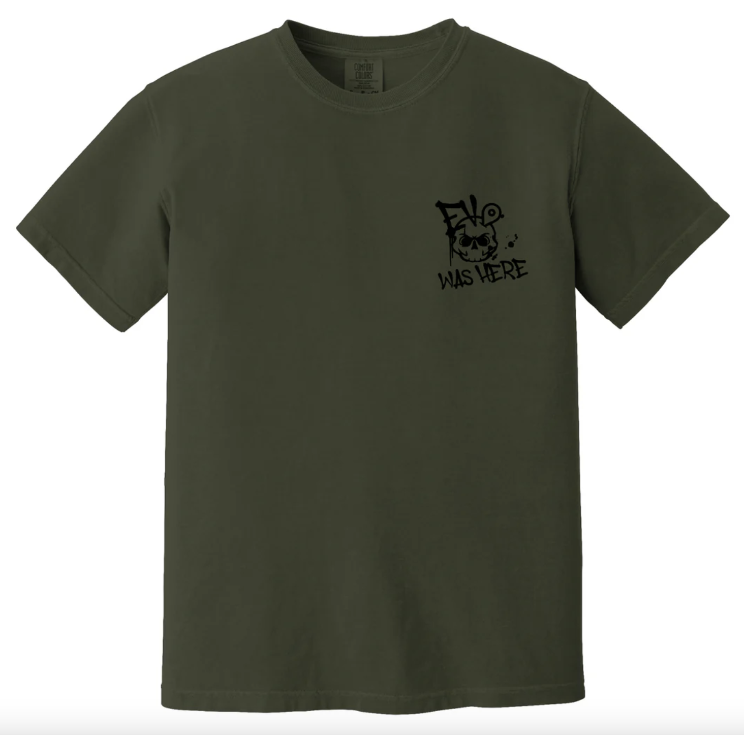 EV WAS HERE GREEN TEE