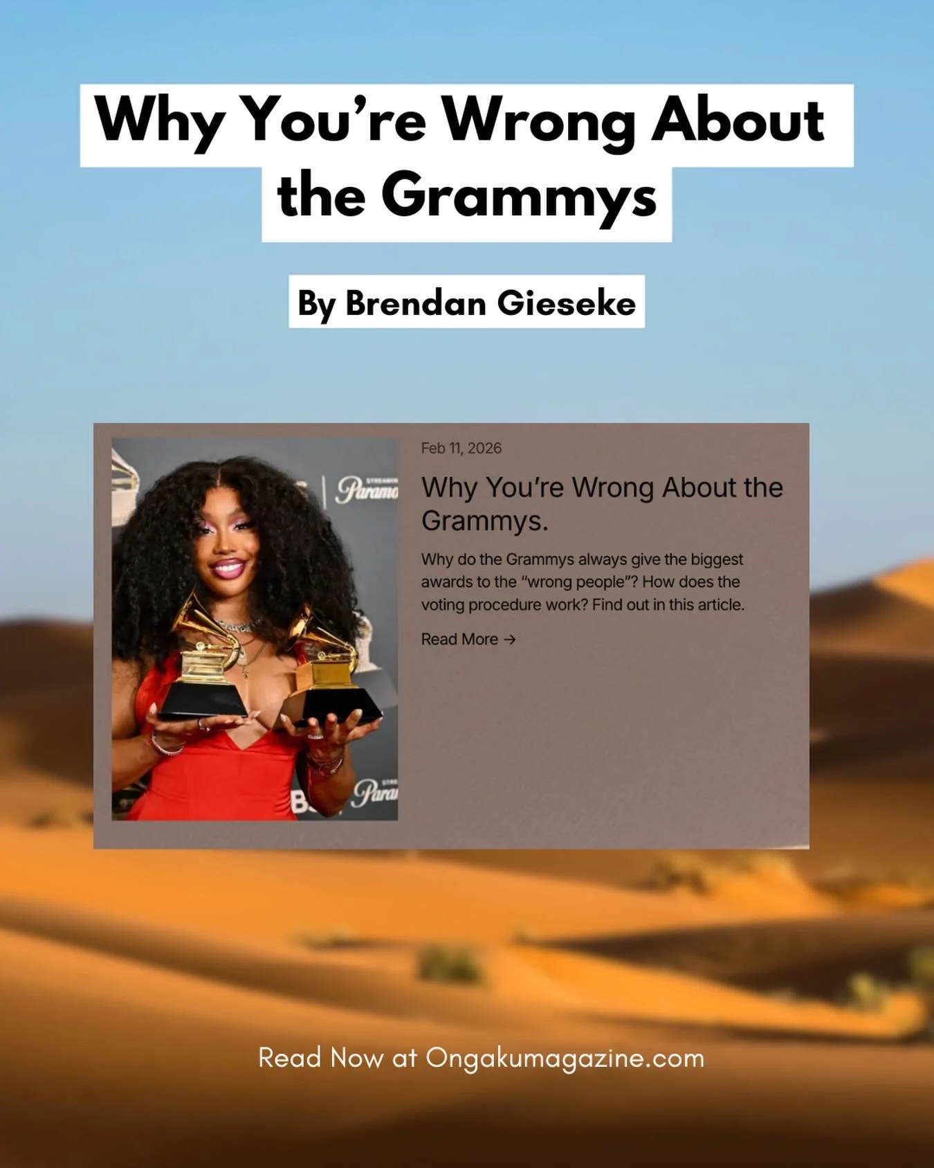 There&rsquo;s a specific way the Grammys work&hellip; curious to find out? Link in bio
