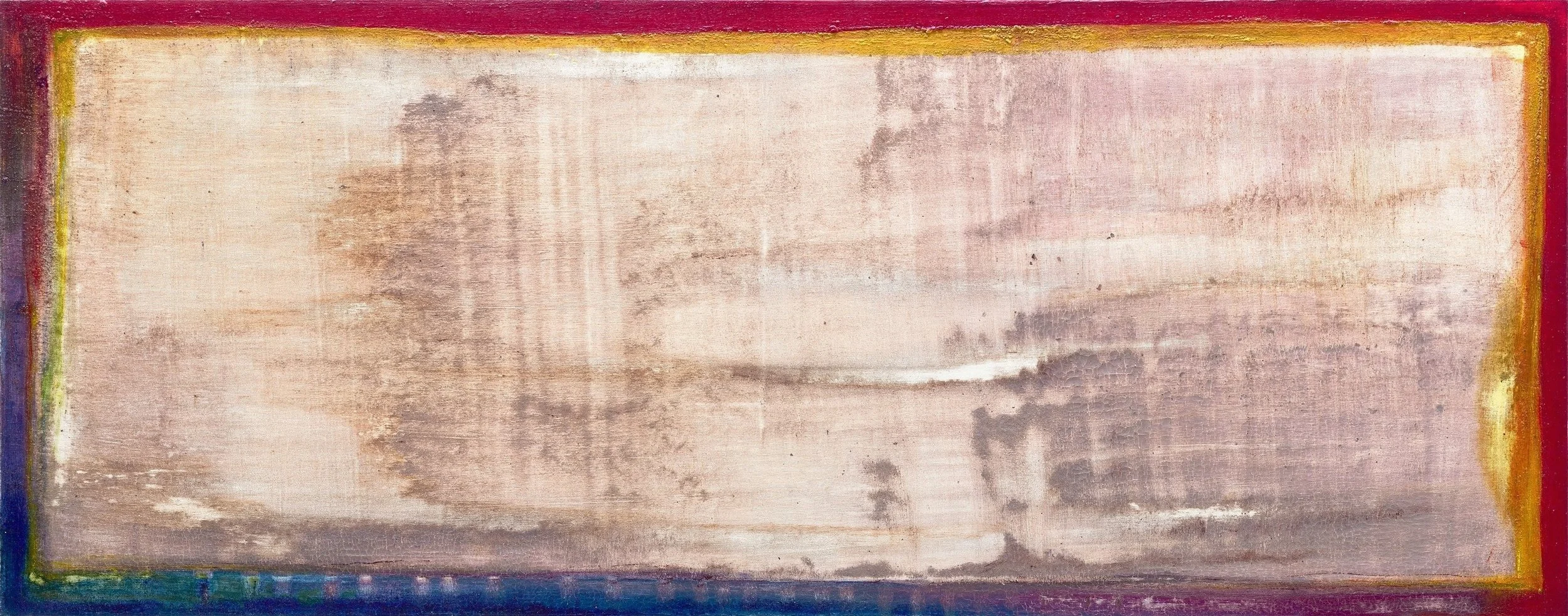 Africa, 2015 — pigments, spices, earth and cocoa on canvas; flour-glue tempera treated with essential oils, cm 60×150 