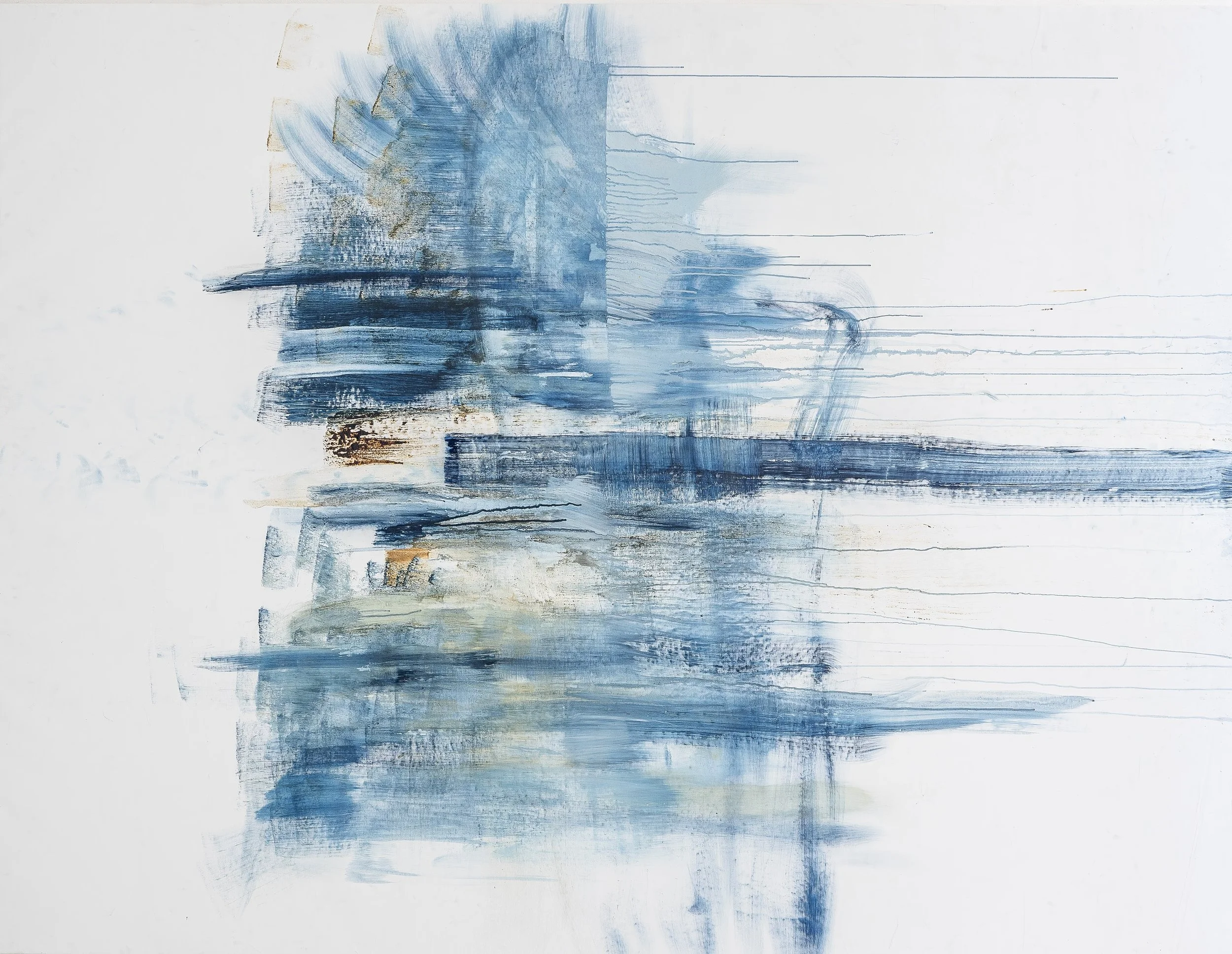 BLUE NOTE, 2018 – pigments and coffee on canvas, cm 200x260