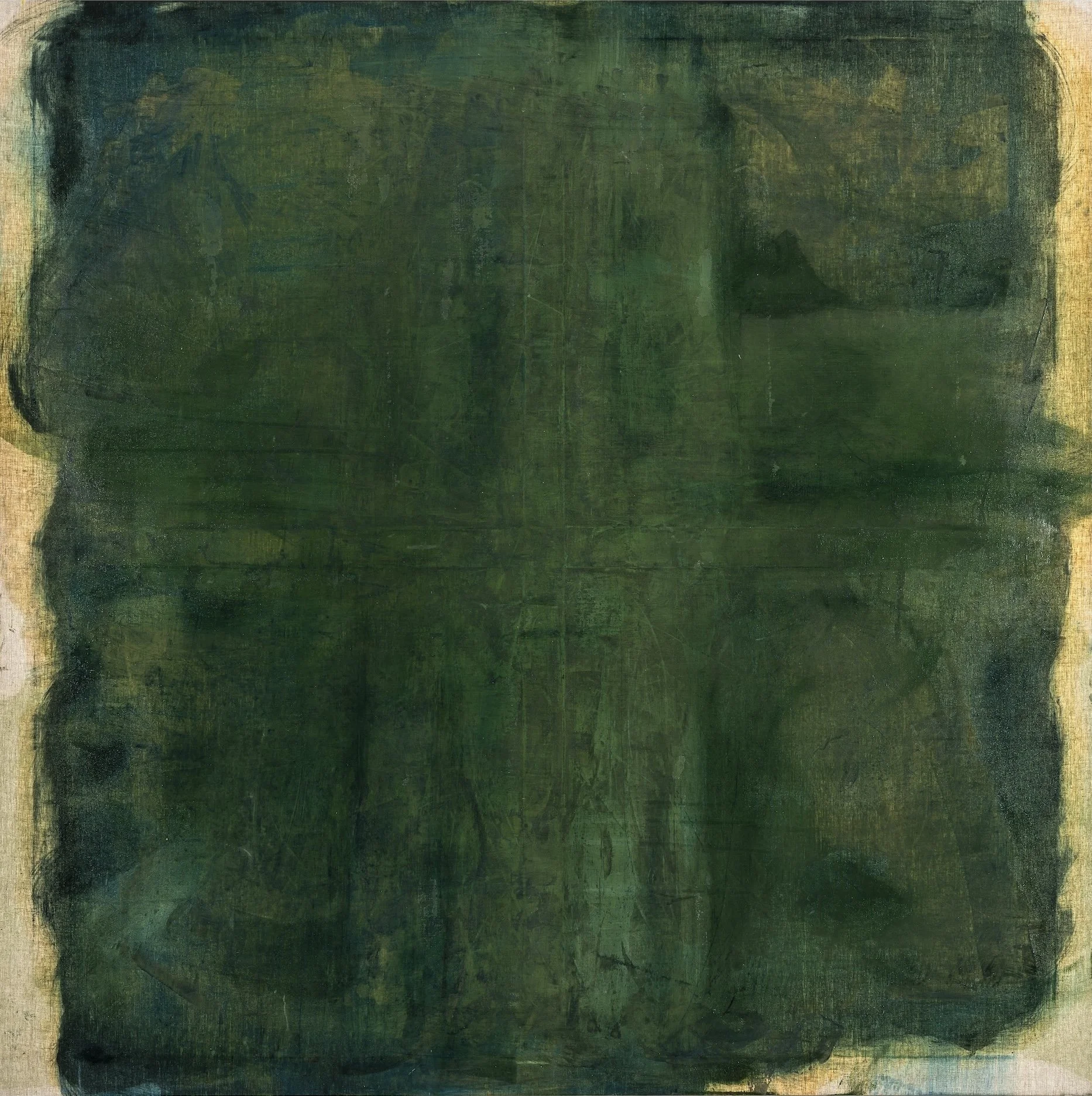 PULPITO VERDE, 2023 – pigments, oil and clay on linen, cm 200x200