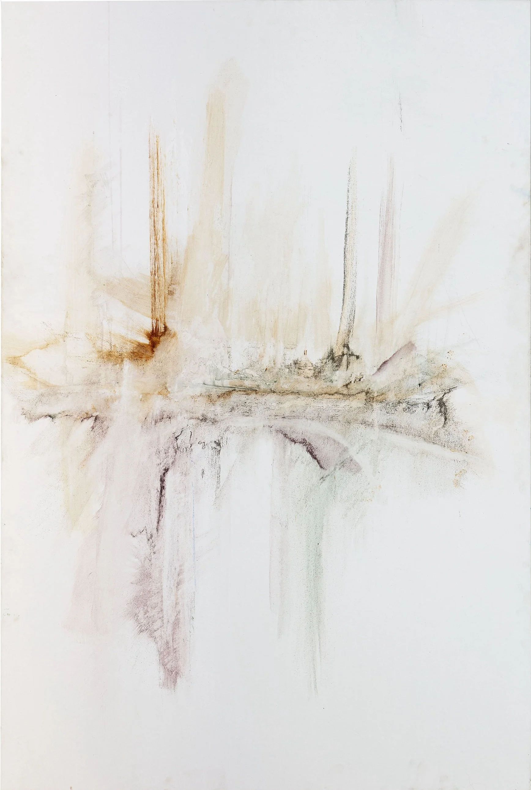  SPECCHIO ASTRATTO, 2021 –  Armenian pigments and sand on canvas, cm 150x100