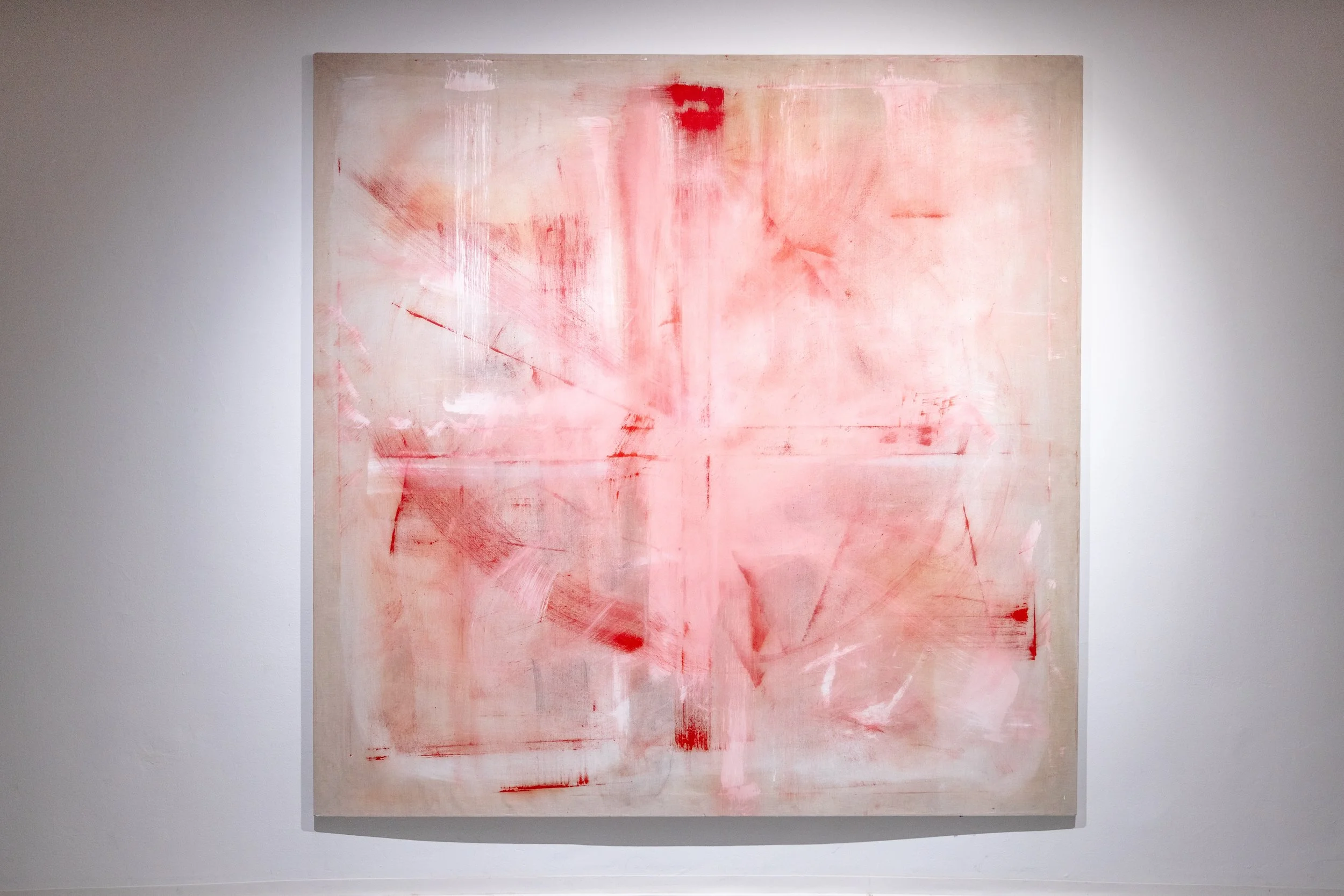 UNTITLED, 2023 – oil on linen, cm 200x200 – Installation view, 2026, Mestna Galerija Nova Gorica, SI