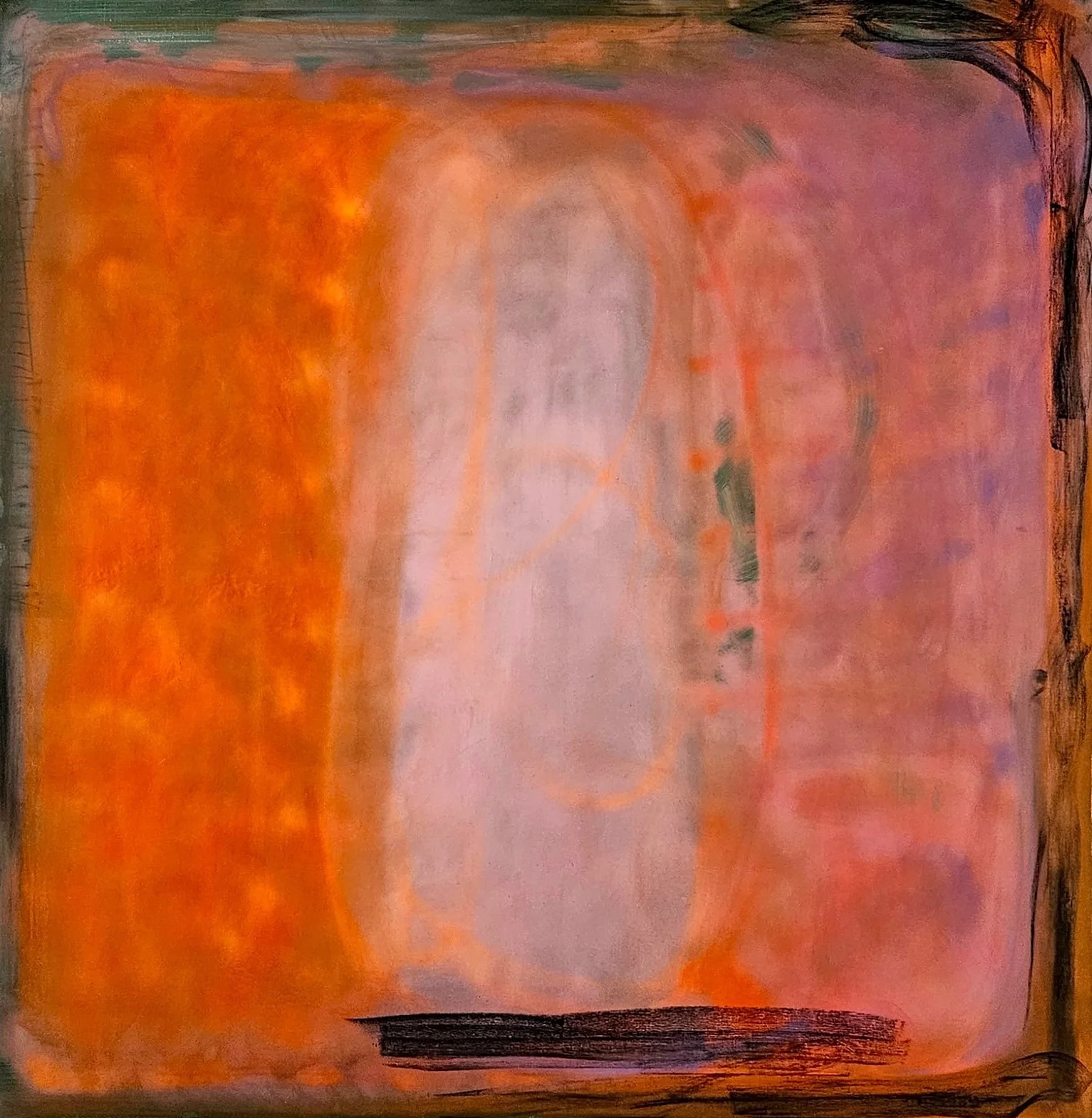 25-3, 2025 –  pigments, oil, spray and oil pastel on linen, cm 175x175
